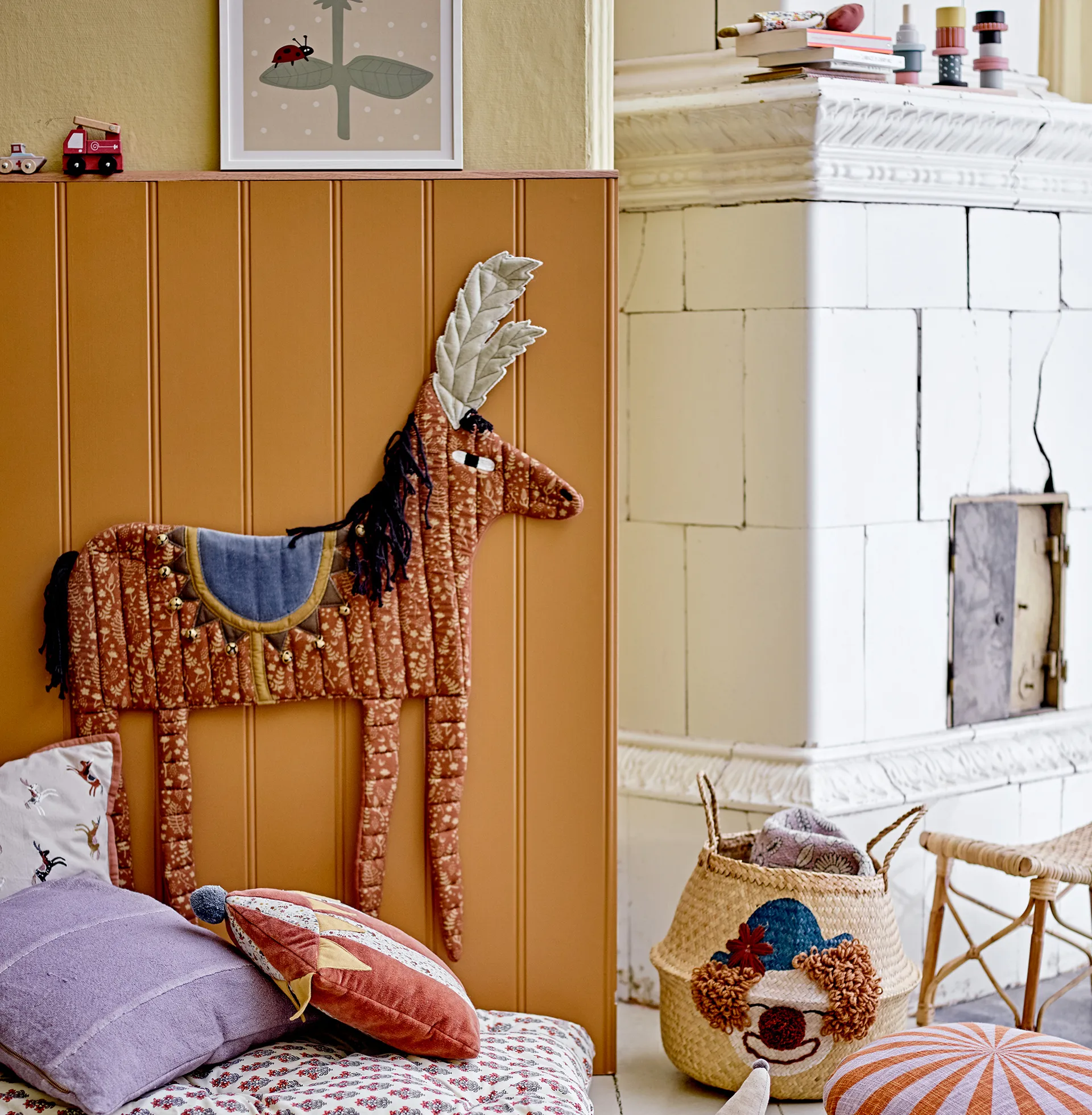 Raffe kussen 37x40 cm, Circustent Bloomingville