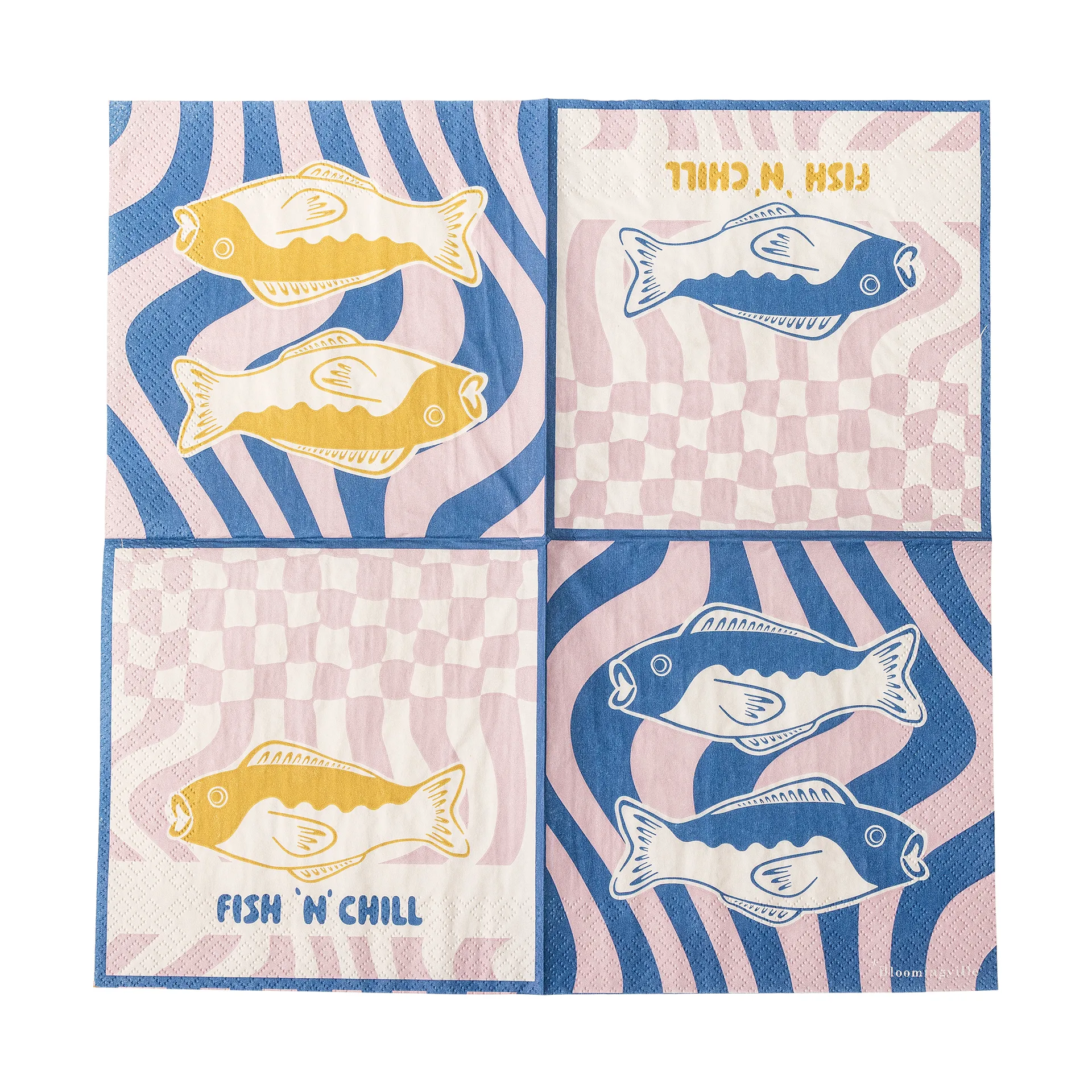 Remy papieren servet 20-pack, Blauw Bloomingville