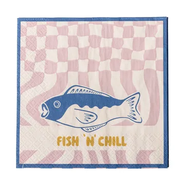 Remy papieren servet 20-pack - Blauw - Bloomingville