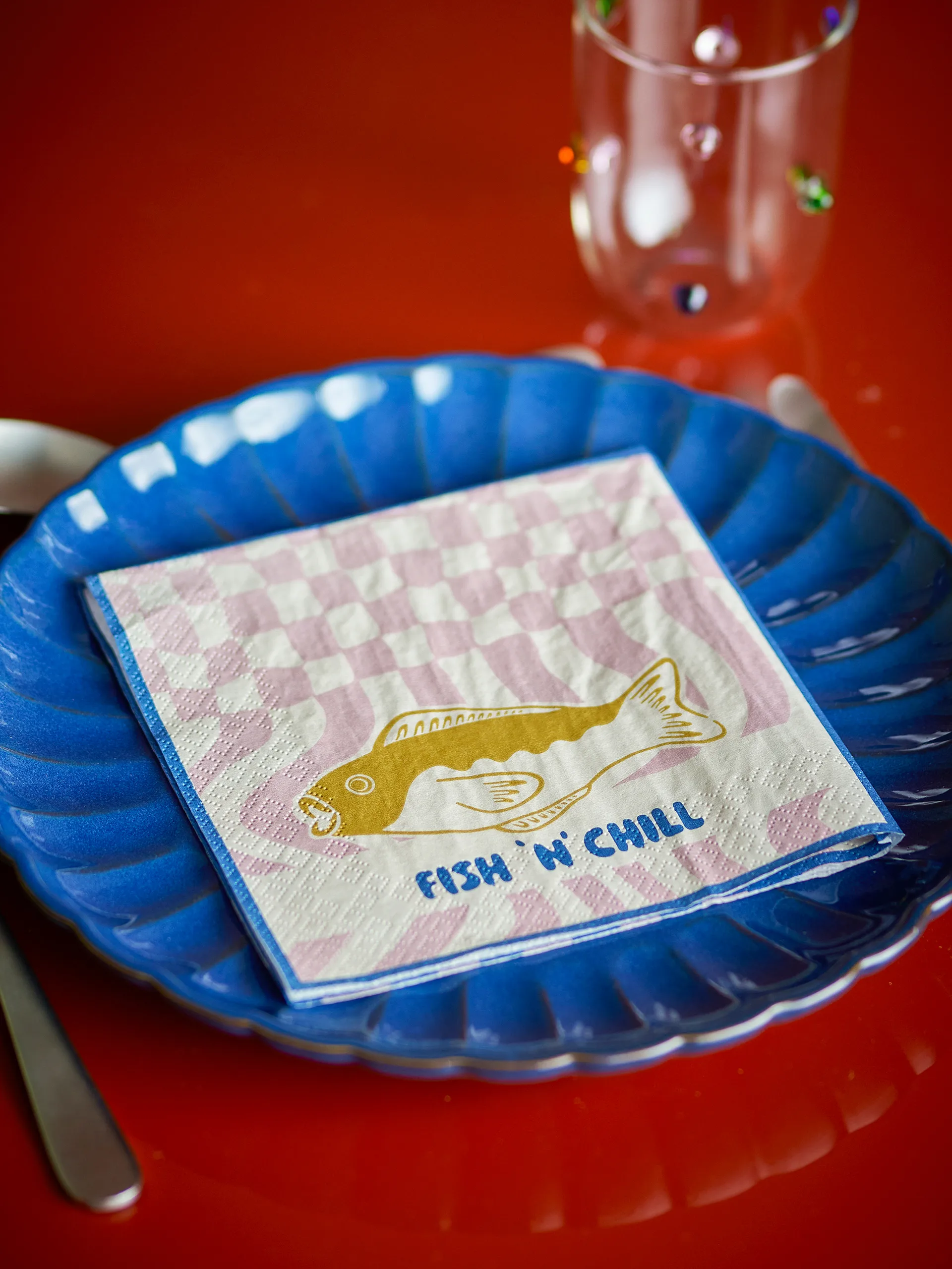 Remy papieren servet 20-pack, Blauw Bloomingville