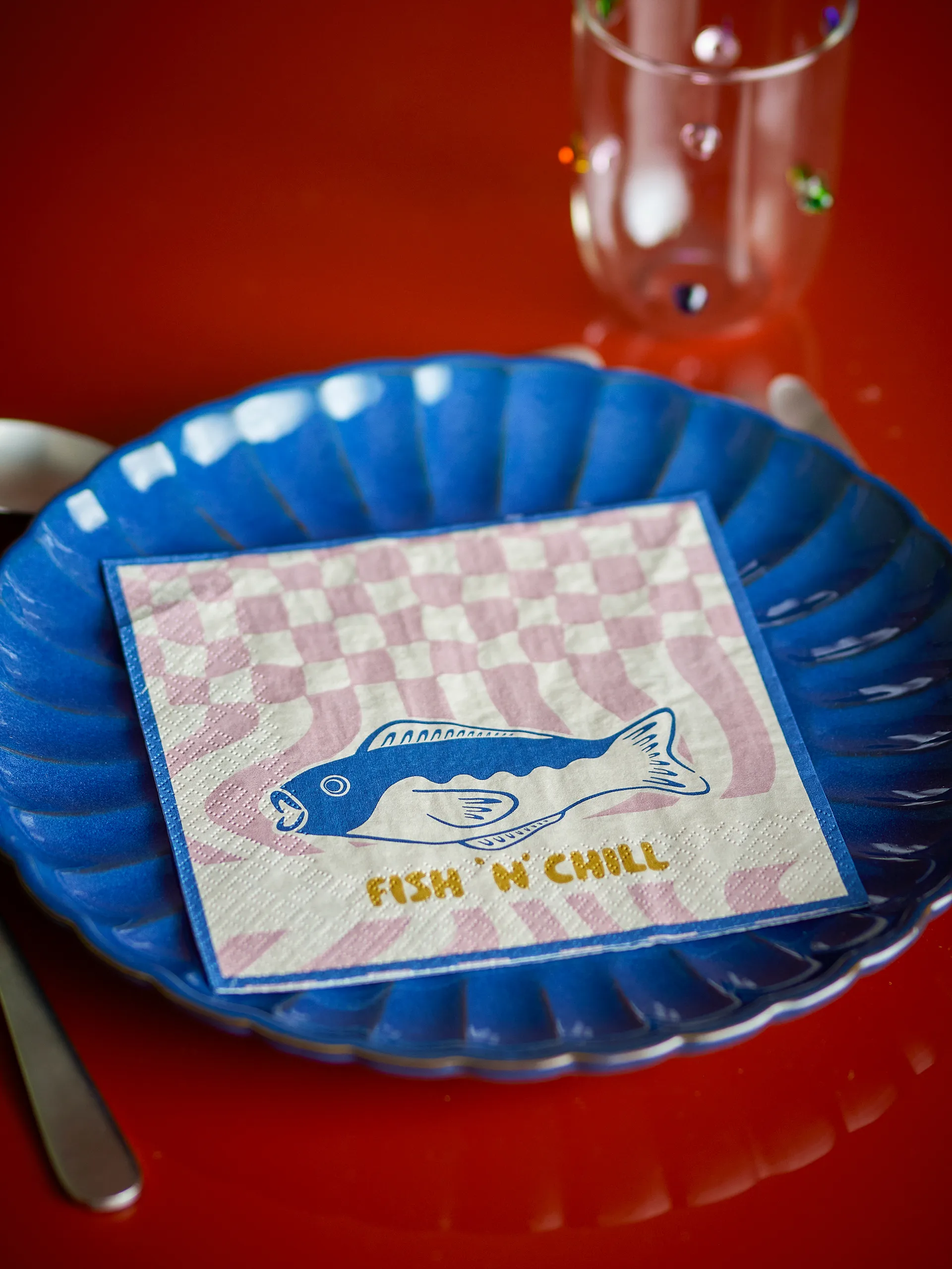 Remy papieren servet 20-pack, Blauw Bloomingville