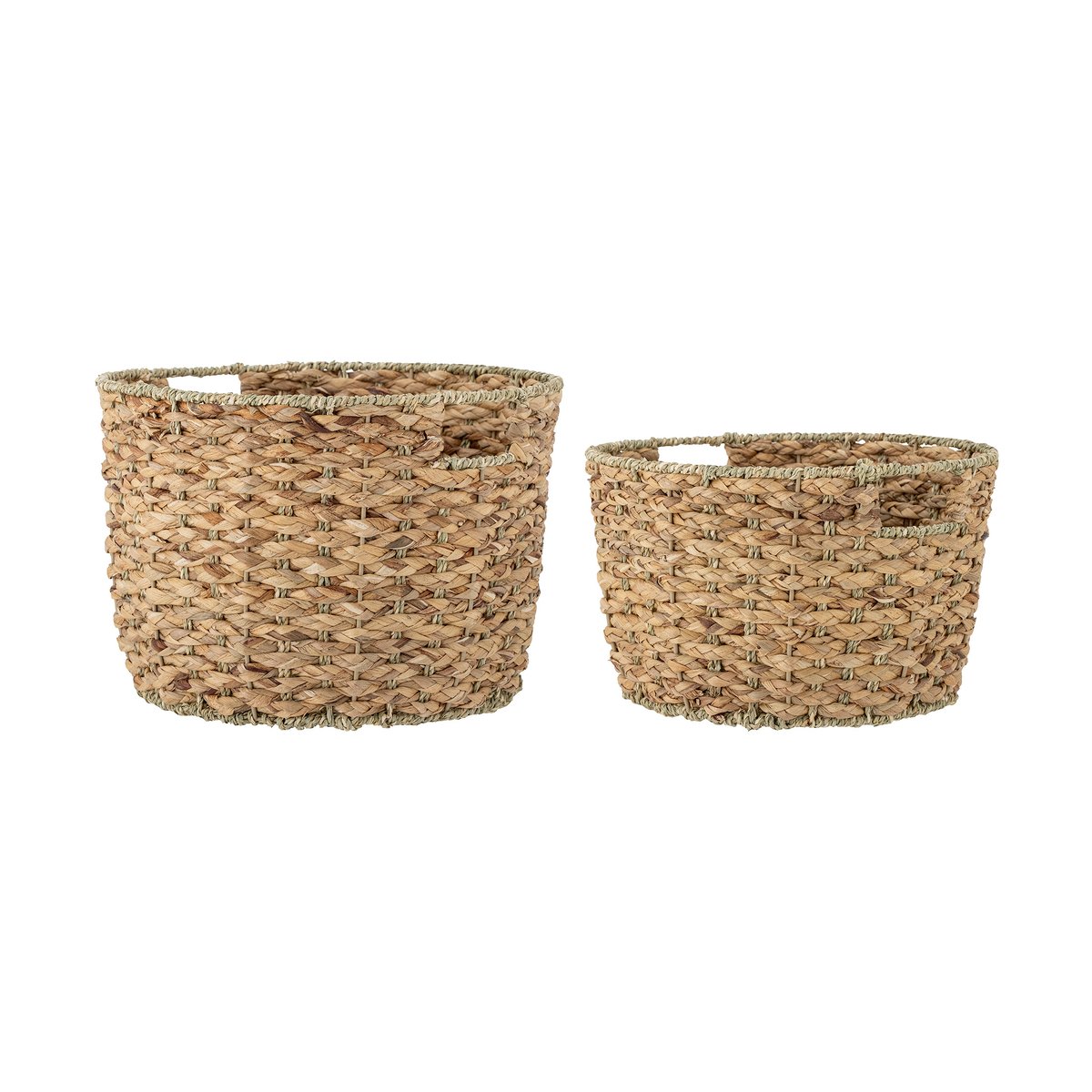 Bloomingville Rime opbergmand 2-delig Waterhyacint | Scandinavisch Interieur | Opbergmanden | Beige