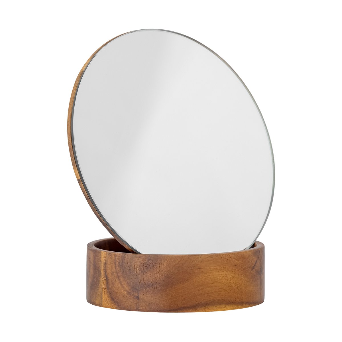 Bloomingville Rita tafelspiegel o18 cm Acacia | Scandinavisch Interieur | Tafelspiegels | Bruin