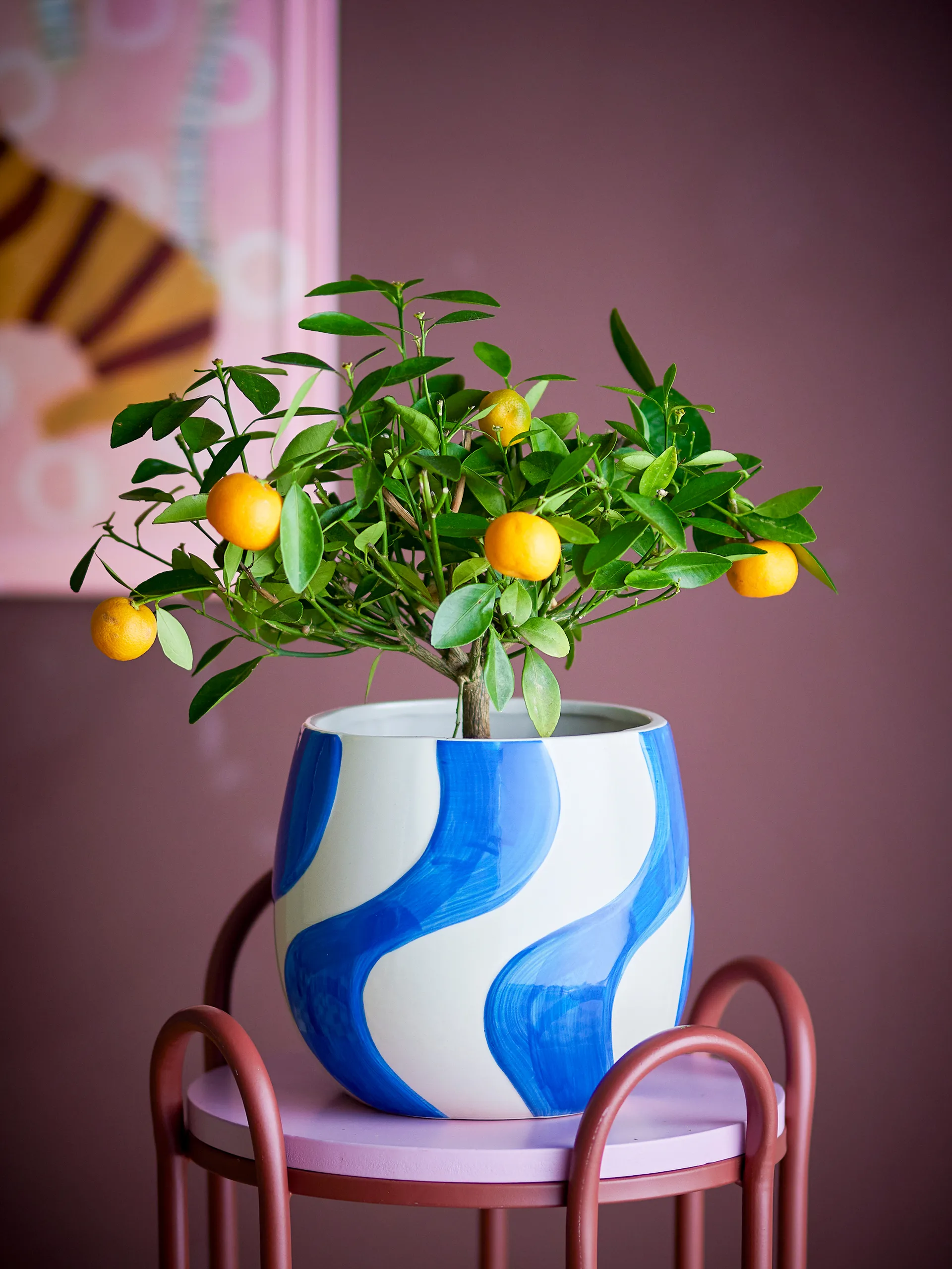 Romy pot Ø20,5 cm, Blauw Bloomingville