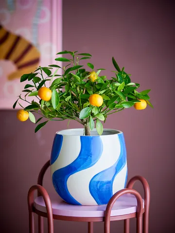 Romy pot Ø20,5 cm - Blauw - Bloomingville