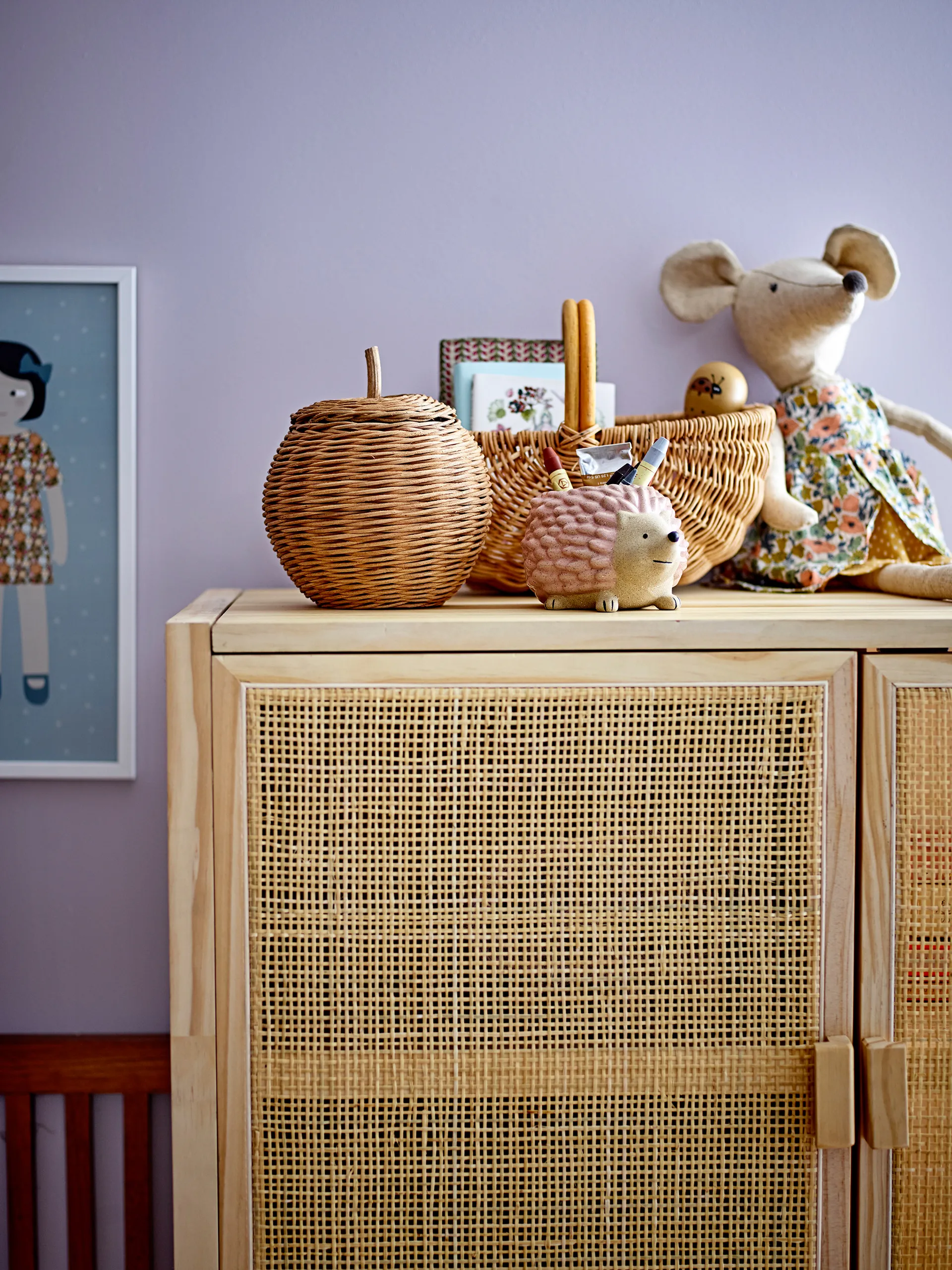 Rosette opbergmand met deksel Ø18 cm, Bruin Bloomingville