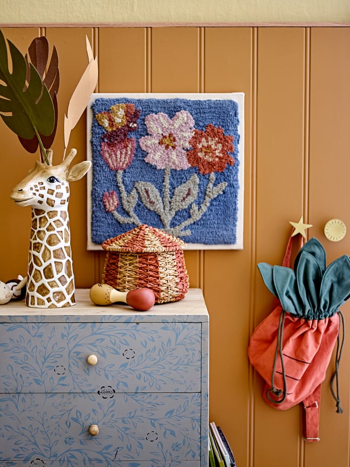 Ruddi mand met deksel set van 2, Natuur-rood Bloomingville