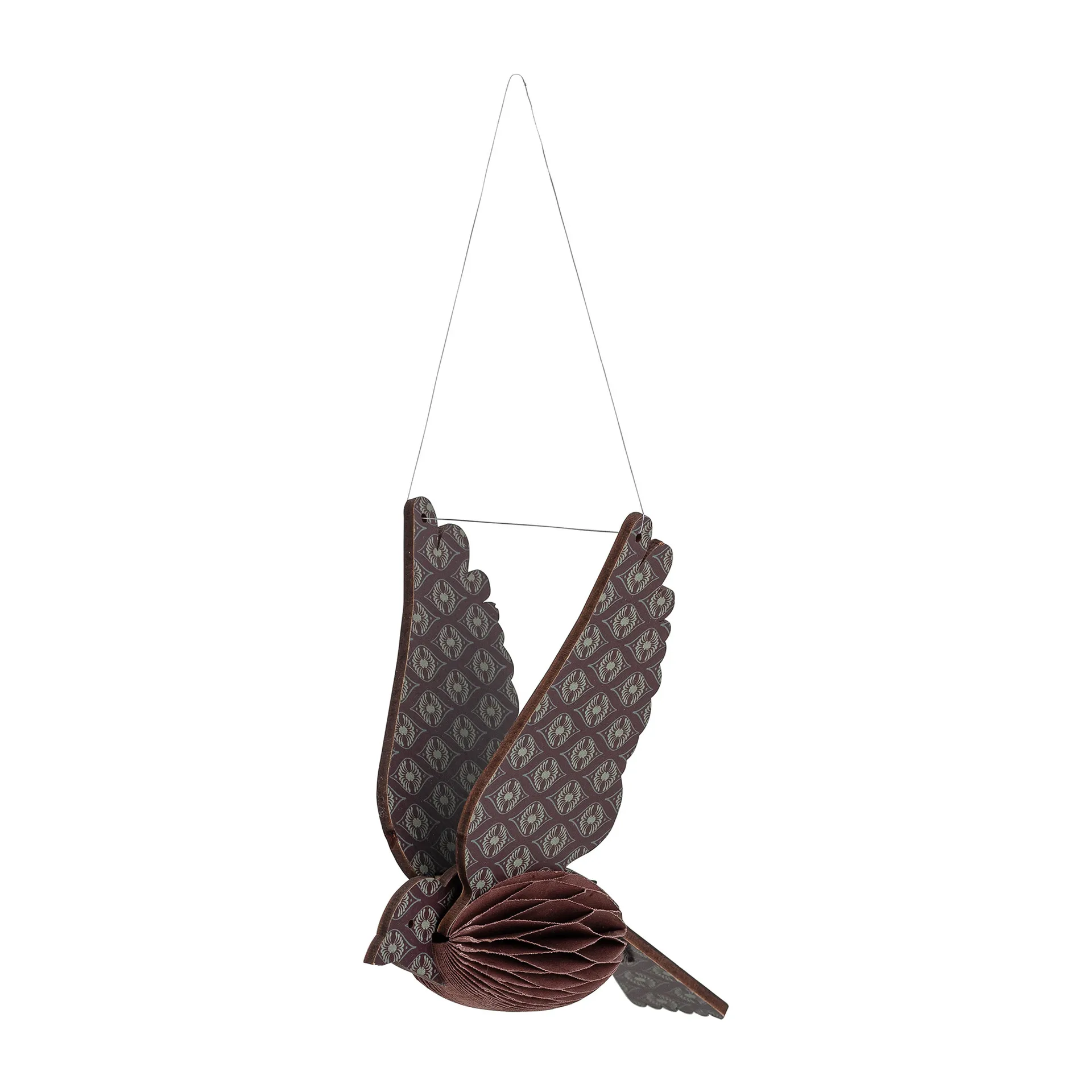 Sagalin Bird Ornament kersthanger, Brown Bloomingville
