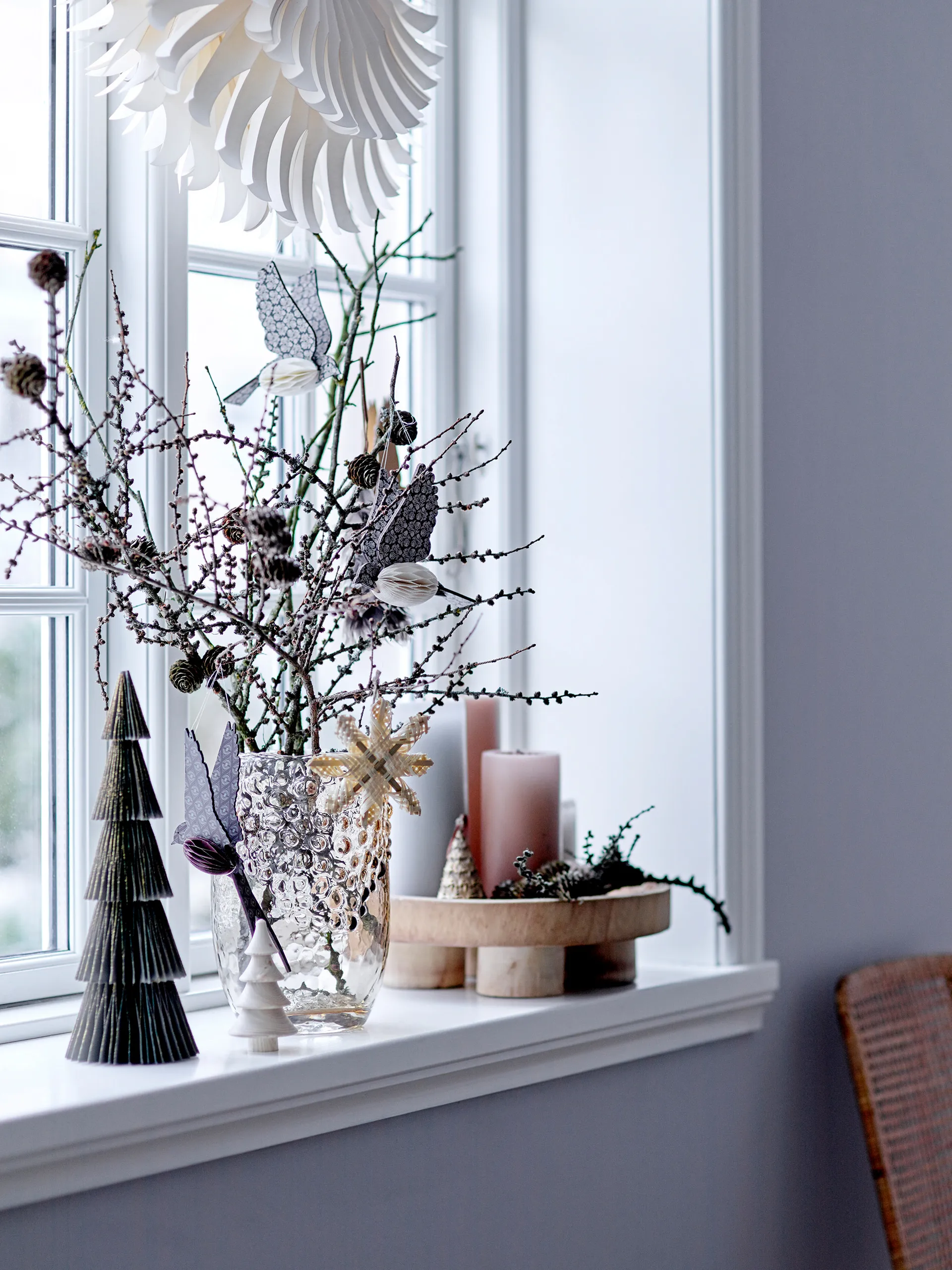 Sagalin Bird Ornament kersthanger, Brown Bloomingville