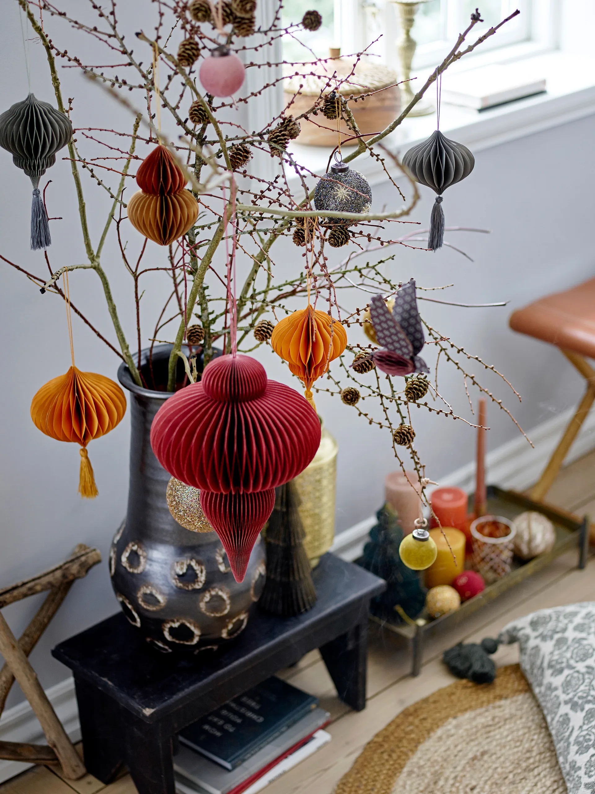 Sagalin Bird Ornament kersthanger, Brown Bloomingville