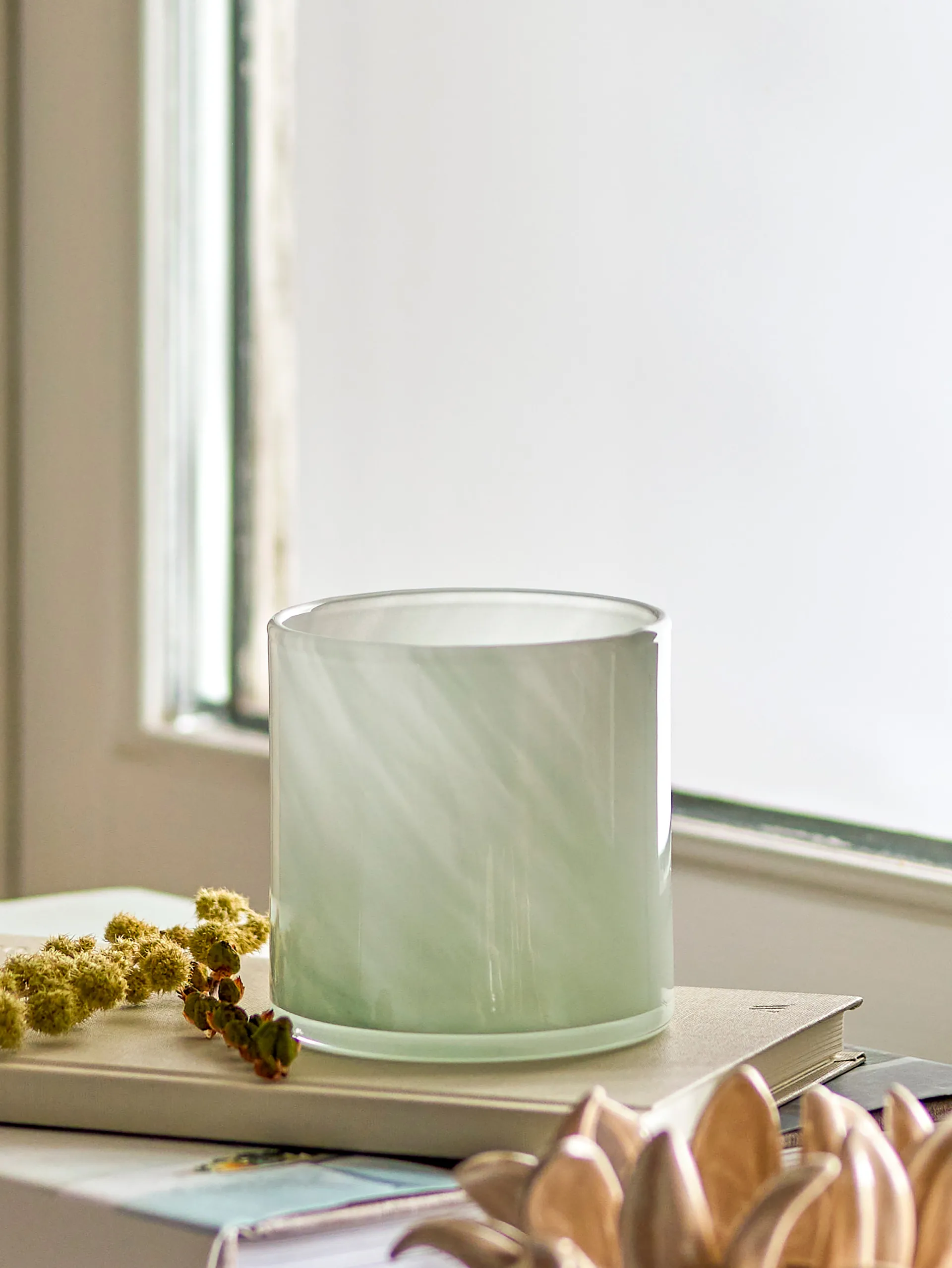 Sakkara waxinelichtjeshouder Ø8x8 cm, Green Bloomingville
