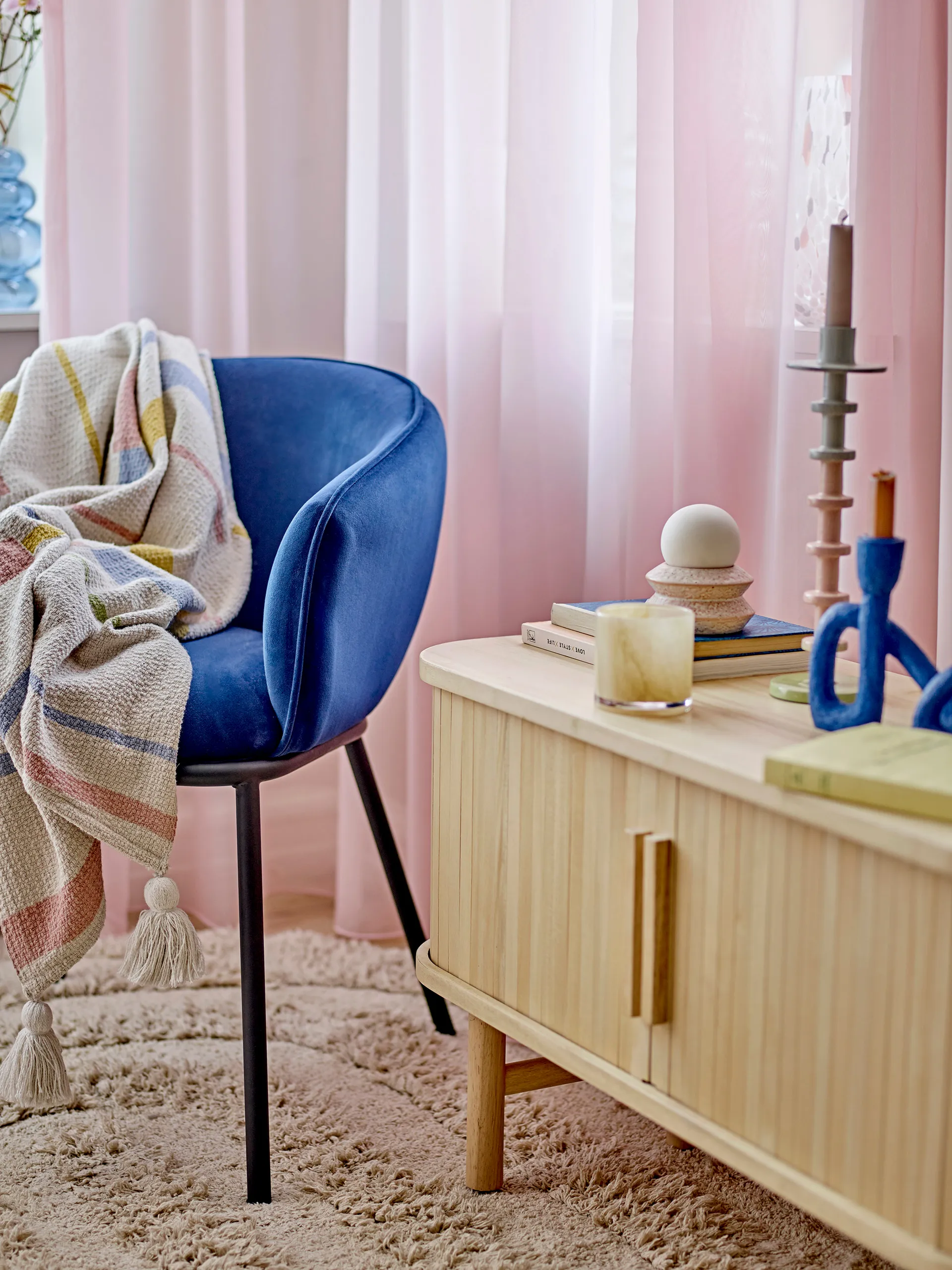 Sakkara waxinelichtjeshouder Ø8x8 cm, Yellow Bloomingville