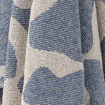 Salobre plaid katoen 160x130 cm - Blauw - Bloomingville
