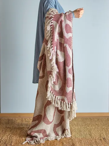 Salobre plaid katoen 160x130 cm - Bruin - Bloomingville