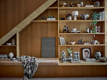 Salobre plaid katoen 160x130 cm - Zwart - Bloomingville