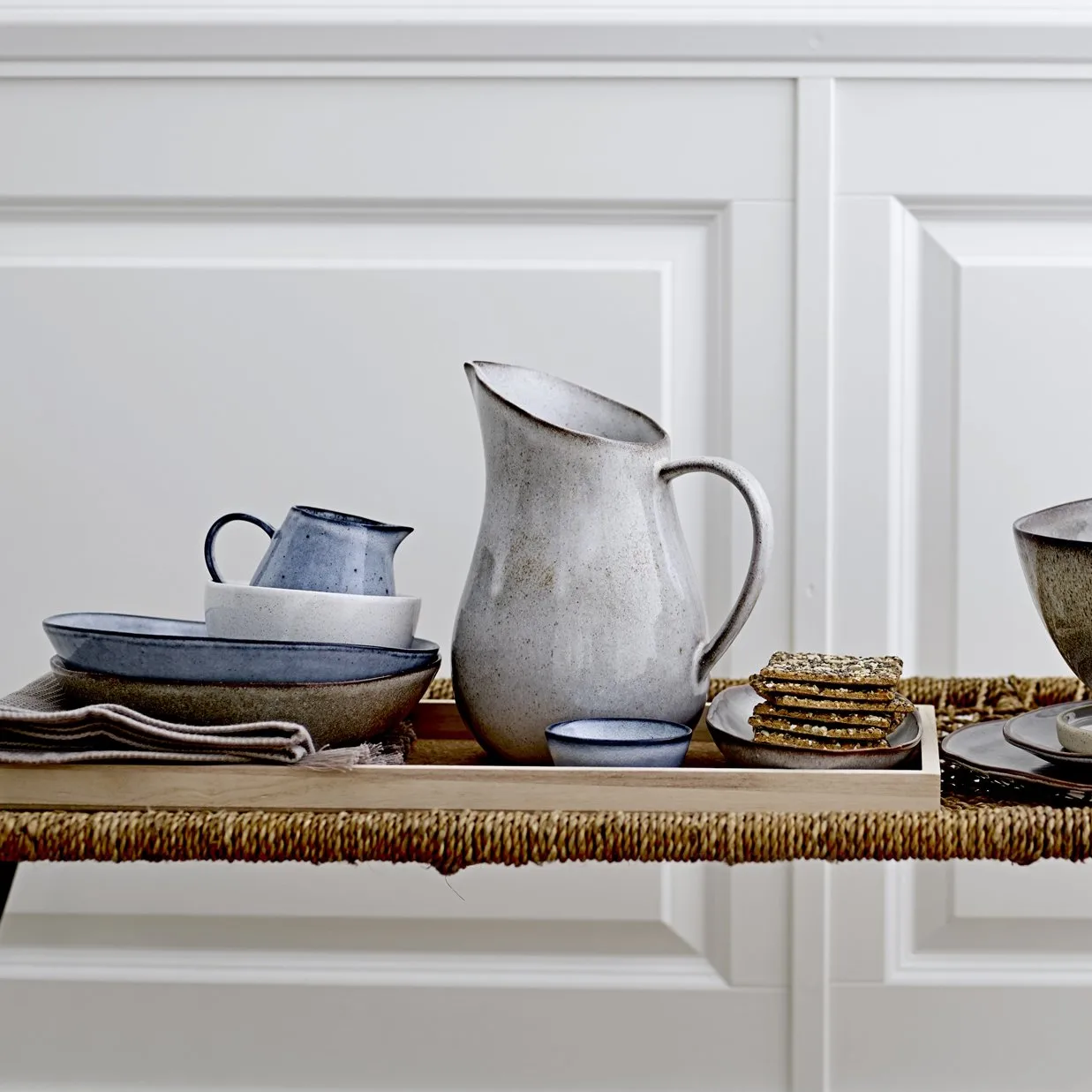 Sandrine diep bord, grijs Bloomingville