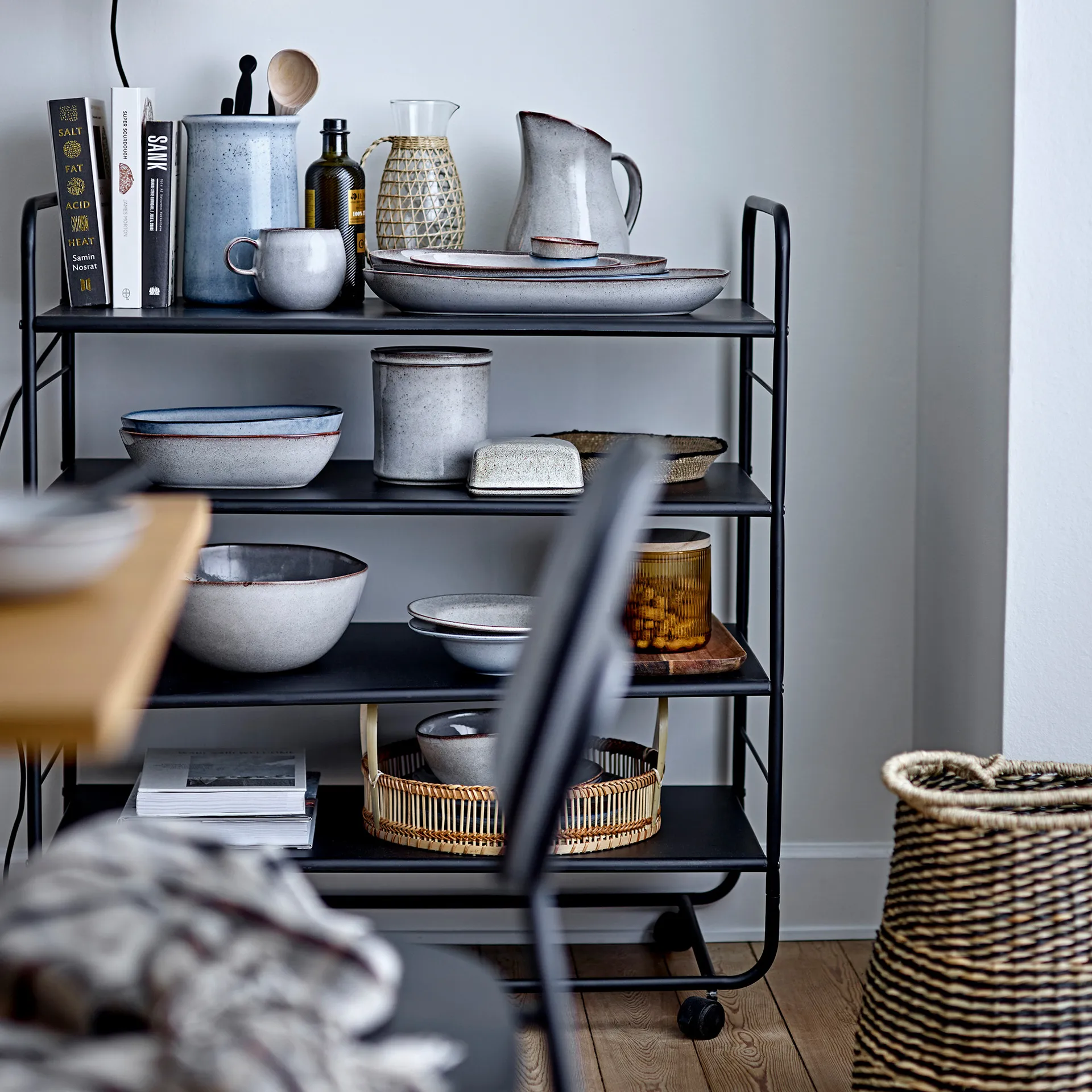 Sandrine pastabord Ø22 cm, Grijs Bloomingville