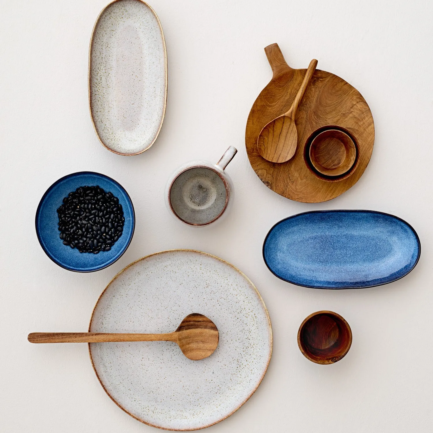 Sandrine serveerschaal middel, blauw Bloomingville