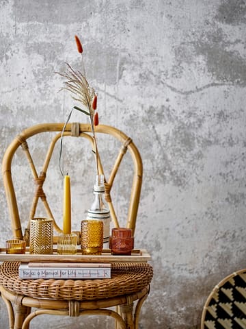 Sanga decoratieplateau met waxinelichtjeshouders 6-delig - Bruin - Bloomingville