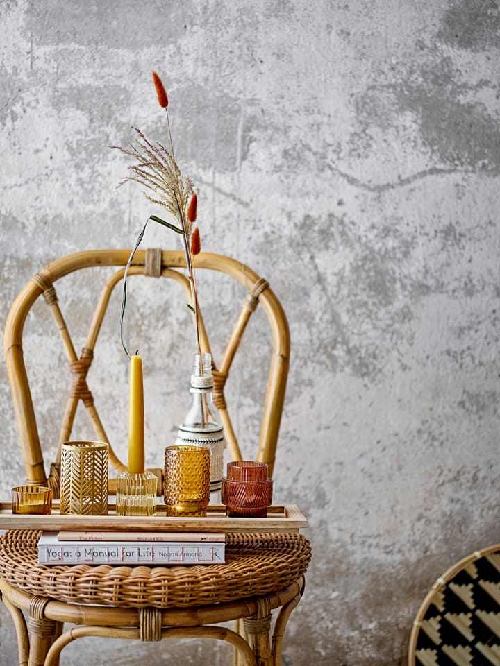Sanga decoratieplateau met waxinelichtjeshouders 6-delig, Bruin Bloomingville