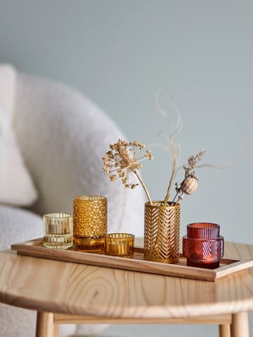 Sanga decoratieplateau met waxinelichtjeshouders 6-delig - Bruin - Bloomingville