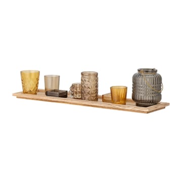 Sanga decoratieplateau met waxinelichtjeshouders 9-delig - Brown - Bloomingville