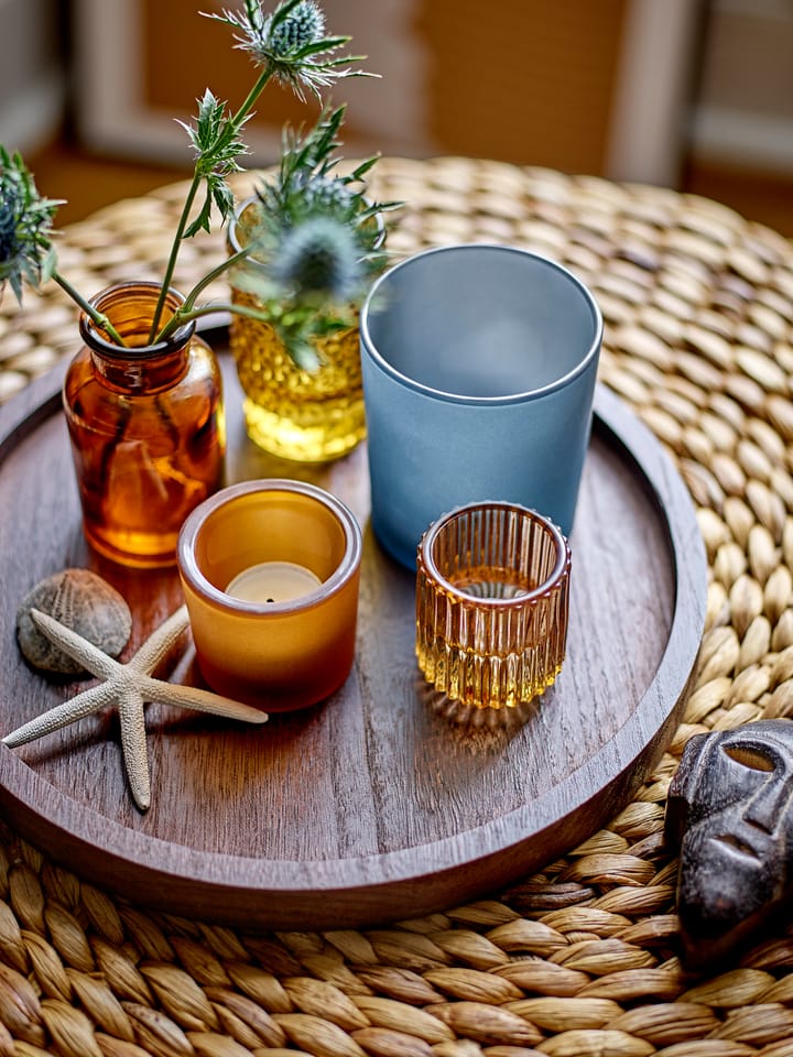 Sanga plateau met waxinelichtjeshouders 5-delig, Bruin-multi Bloomingville