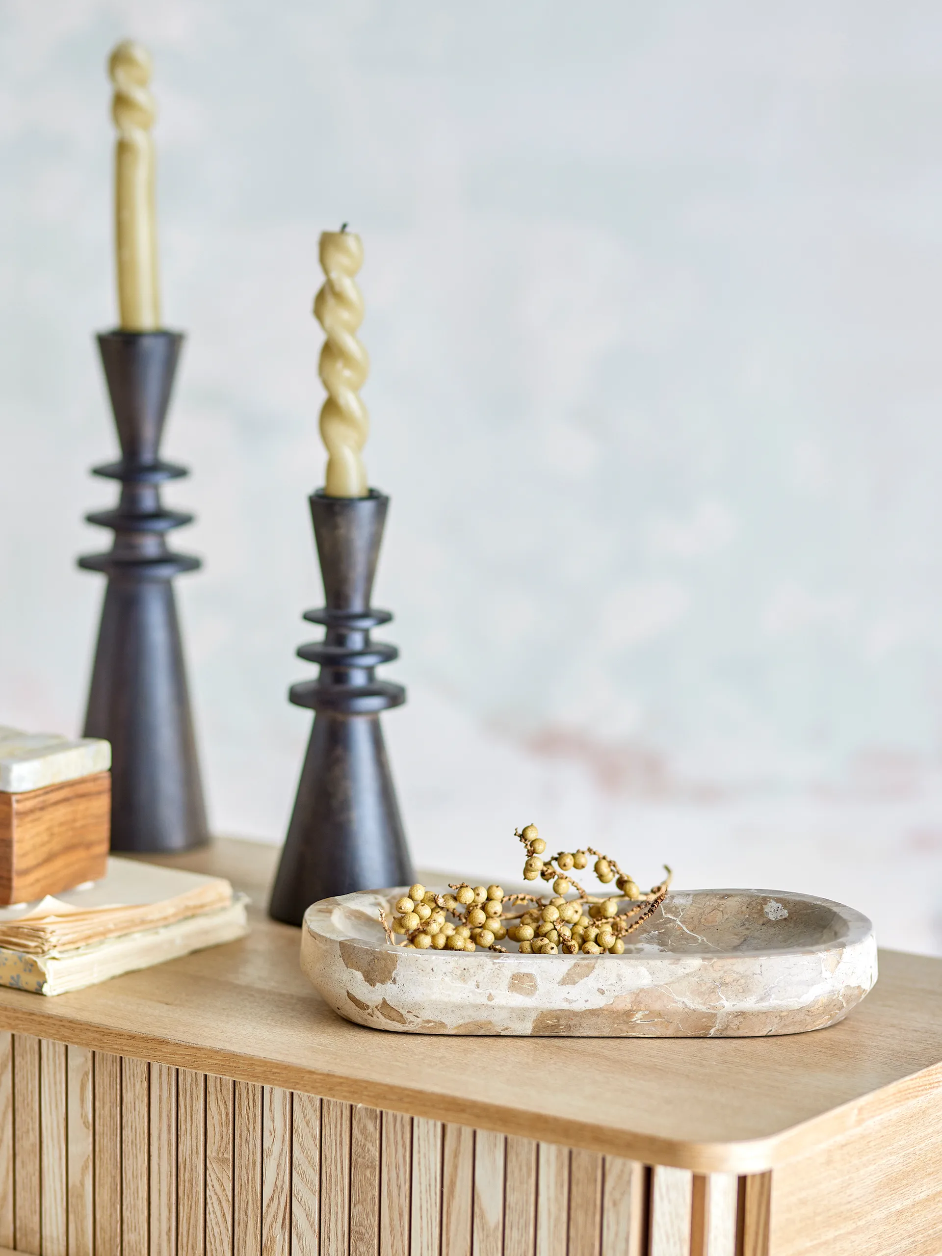 Shao dienblad marmer 24,5x12,5 cm, Natuur Bloomingville