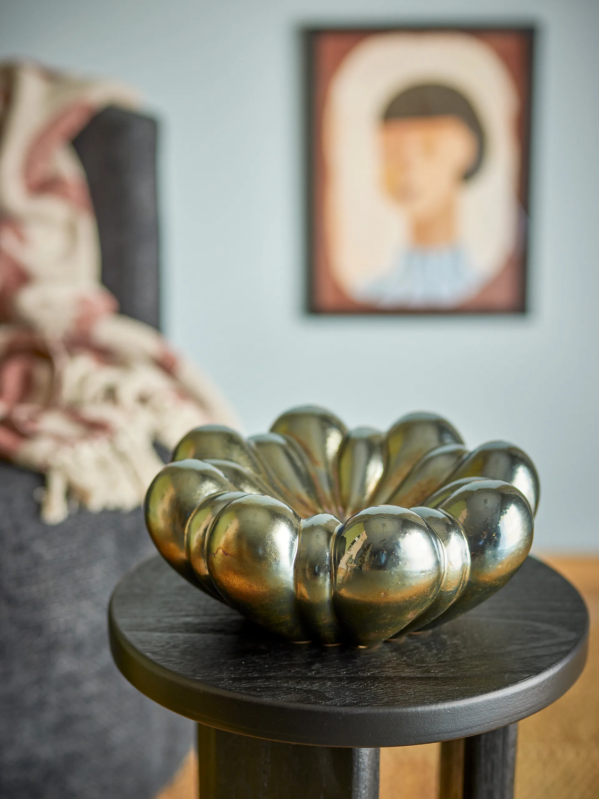 Sheeran schaal Ø31 cm, Zilverkleurig Bloomingville