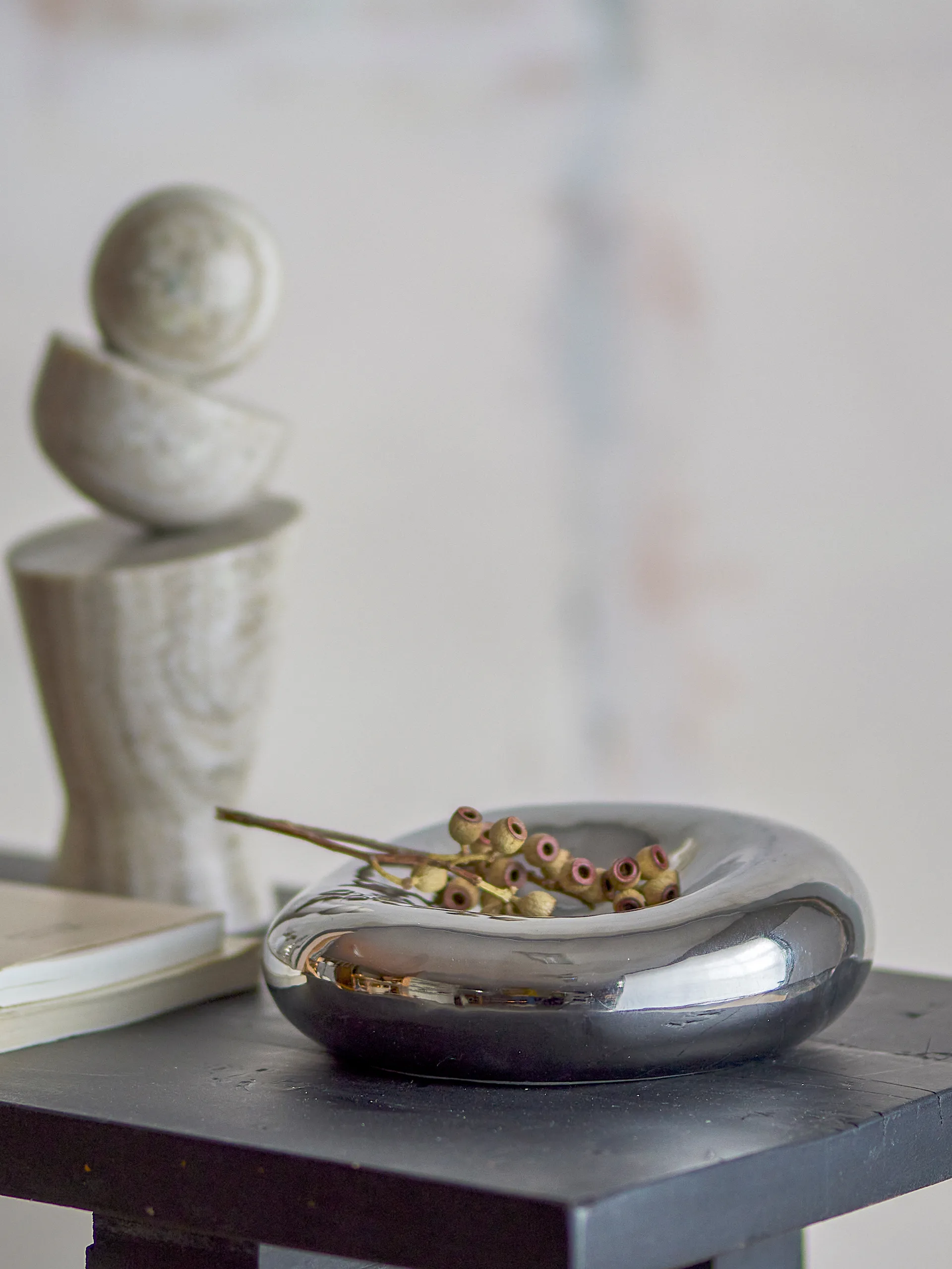 Shine decoratieschaal Ø18 cm, Zilverkleurig Bloomingville