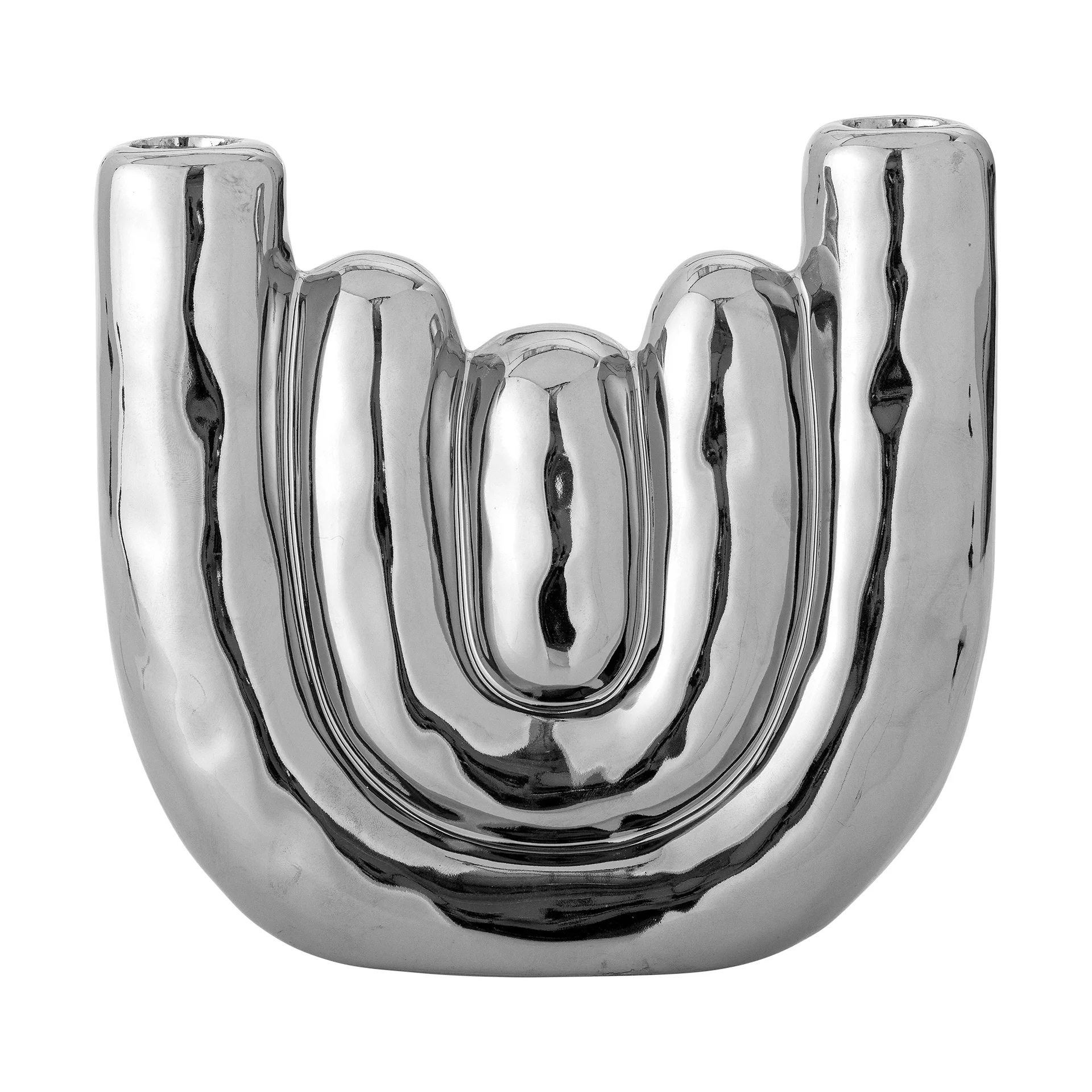 Shine kandelaar, Zilver, 18,5x17,5 cm Bloomingville