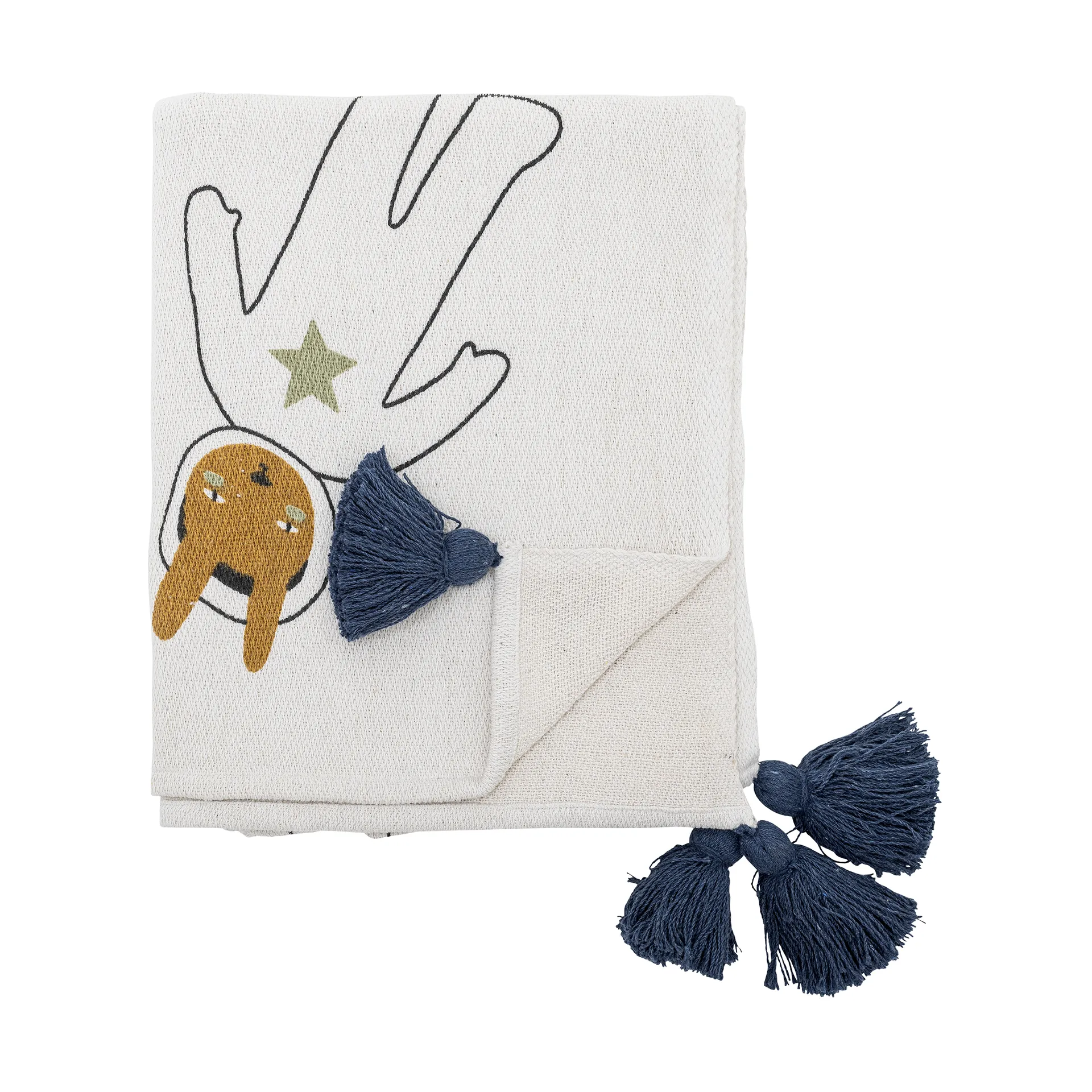 Space plaid 130x160 cm, Wit Bloomingville