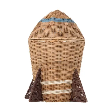 Space rattan mand met deksel 31x35 cm - Natuur - Bloomingville