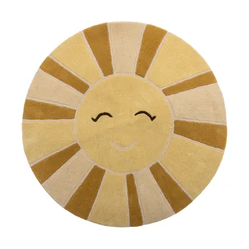 Sun wollen vloerkleed Ø110 cm - Geel - Bloomingville