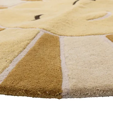 Sun wollen vloerkleed Ø110 cm - Geel - Bloomingville