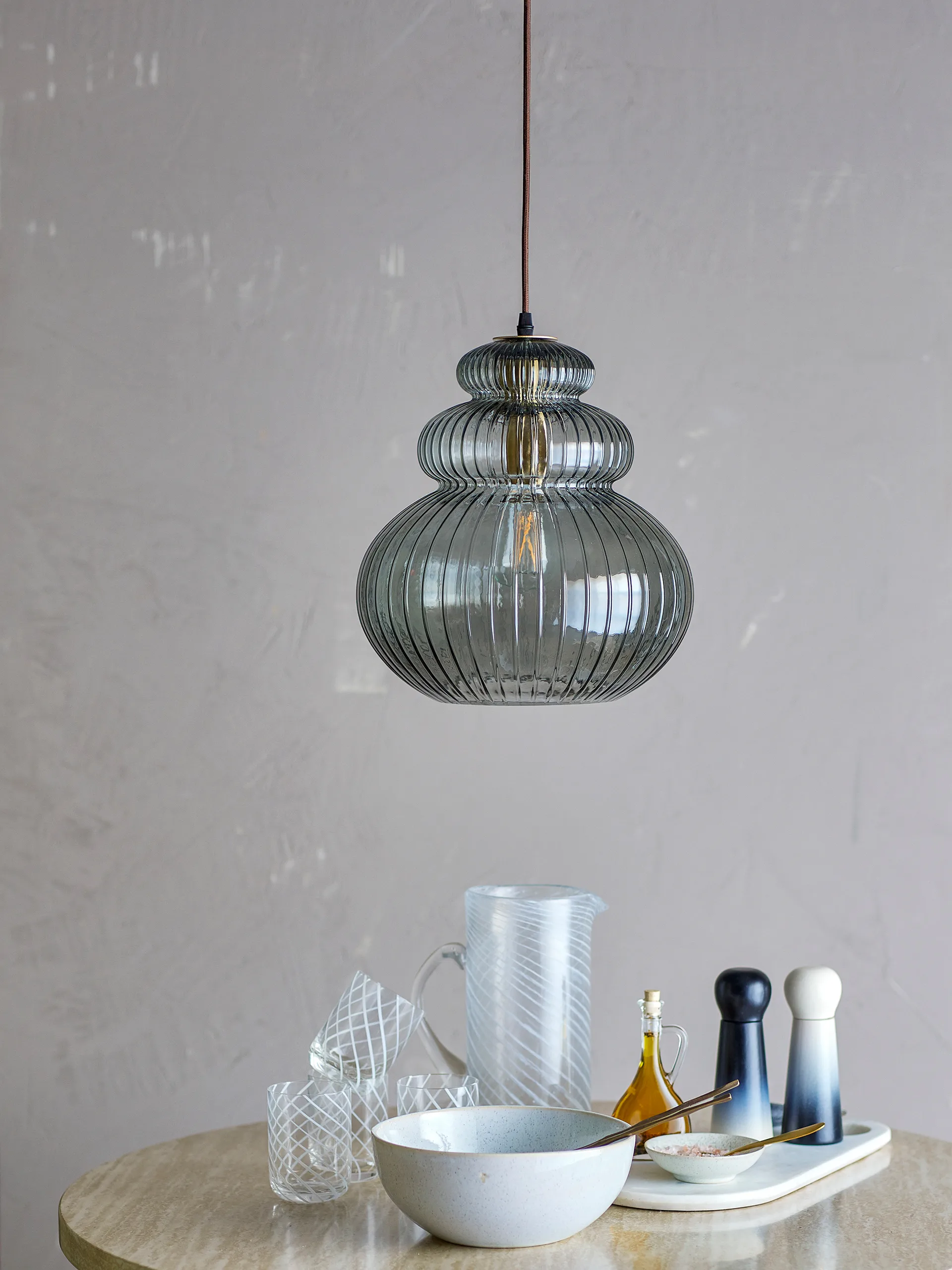 Sybia pendel Ø31,5 cm, Grijs Bloomingville