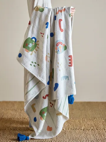 Sylvie katoenplaid 160x130 cm - Natuur - Bloomingville