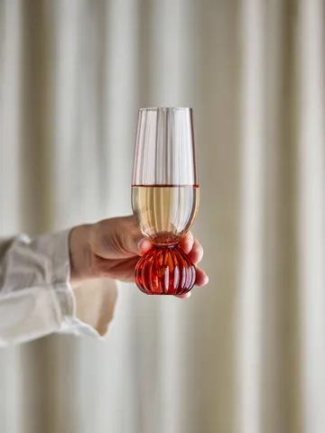 Taurin champagneglas 25 cl - Roos - Bloomingville