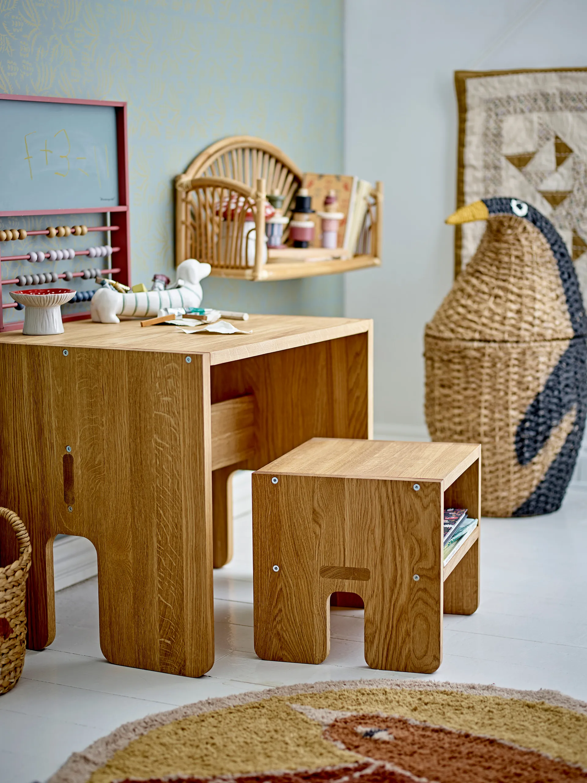 Tazia opbergmand met deksel Ø37x69 cm, Zwart Bloomingville