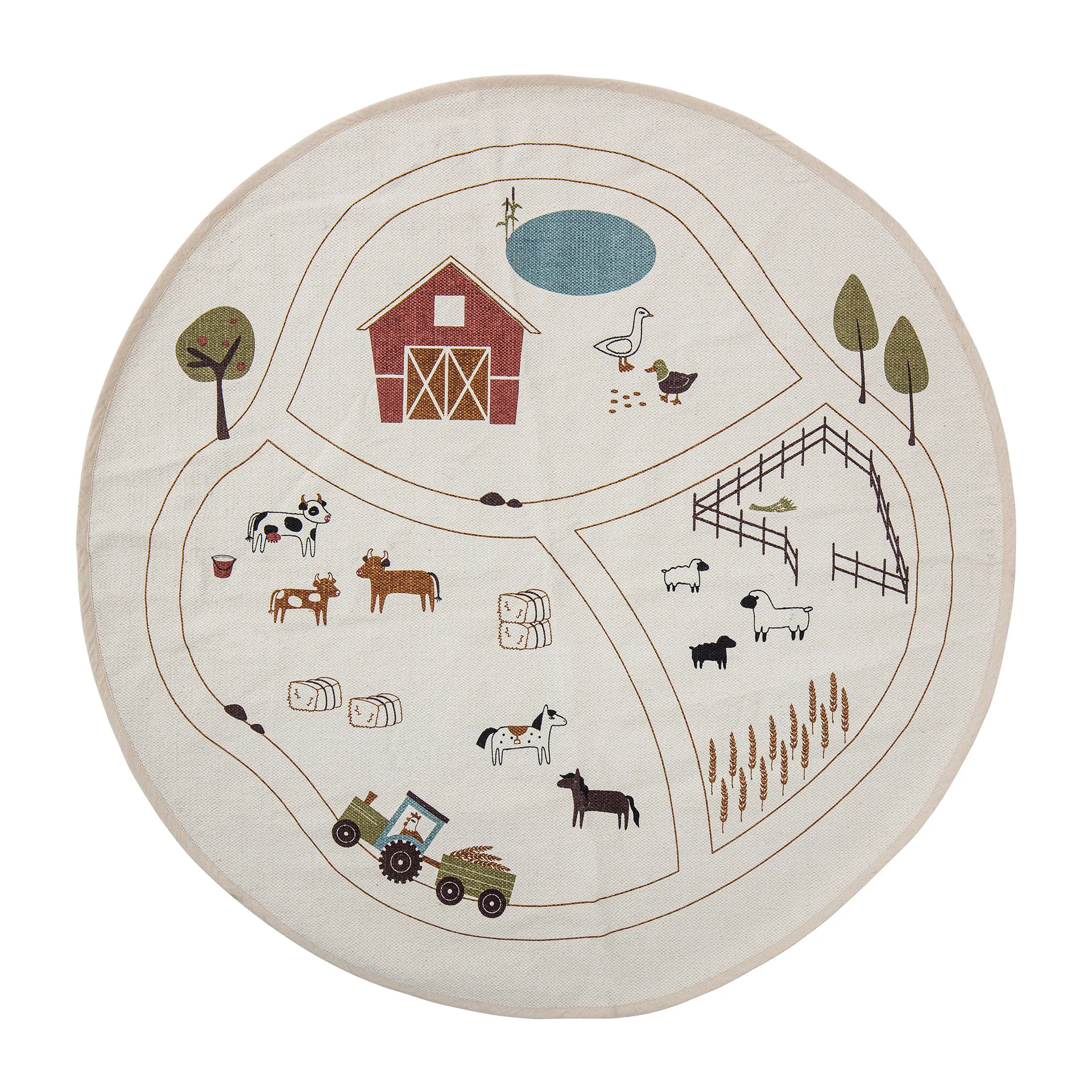 Thune vloerkleed Ø130 cm, Natuur Bloomingville