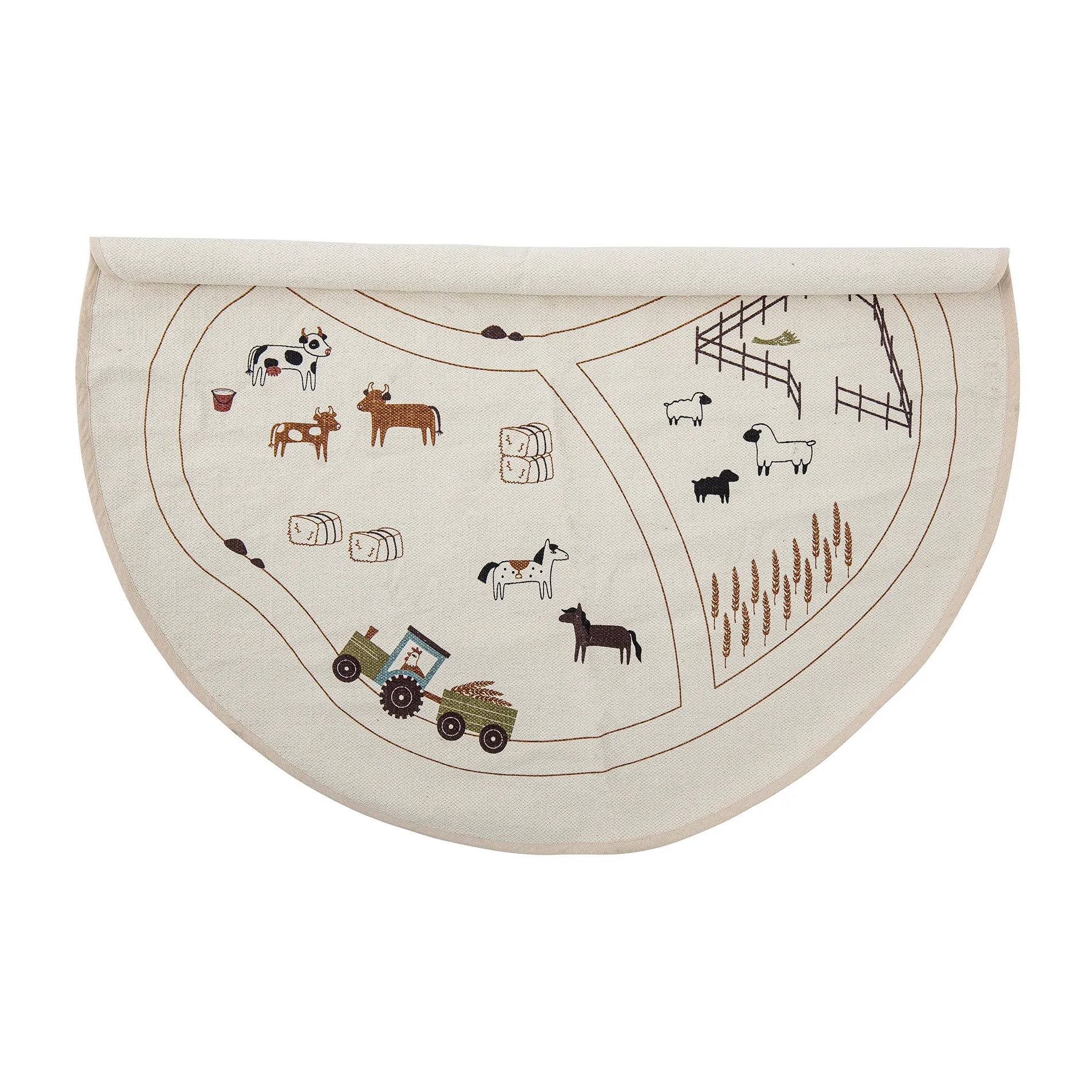 Thune vloerkleed Ø130 cm, Natuur Bloomingville