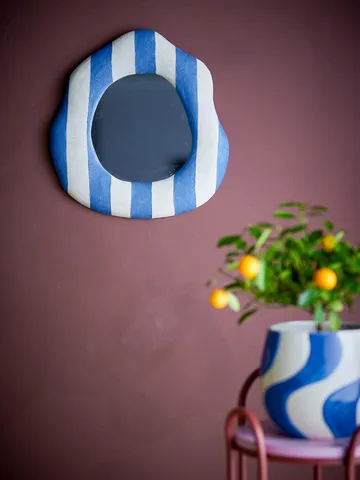 Travis wandspiegel 39,5x38,5 cm - Blauw - Bloomingville