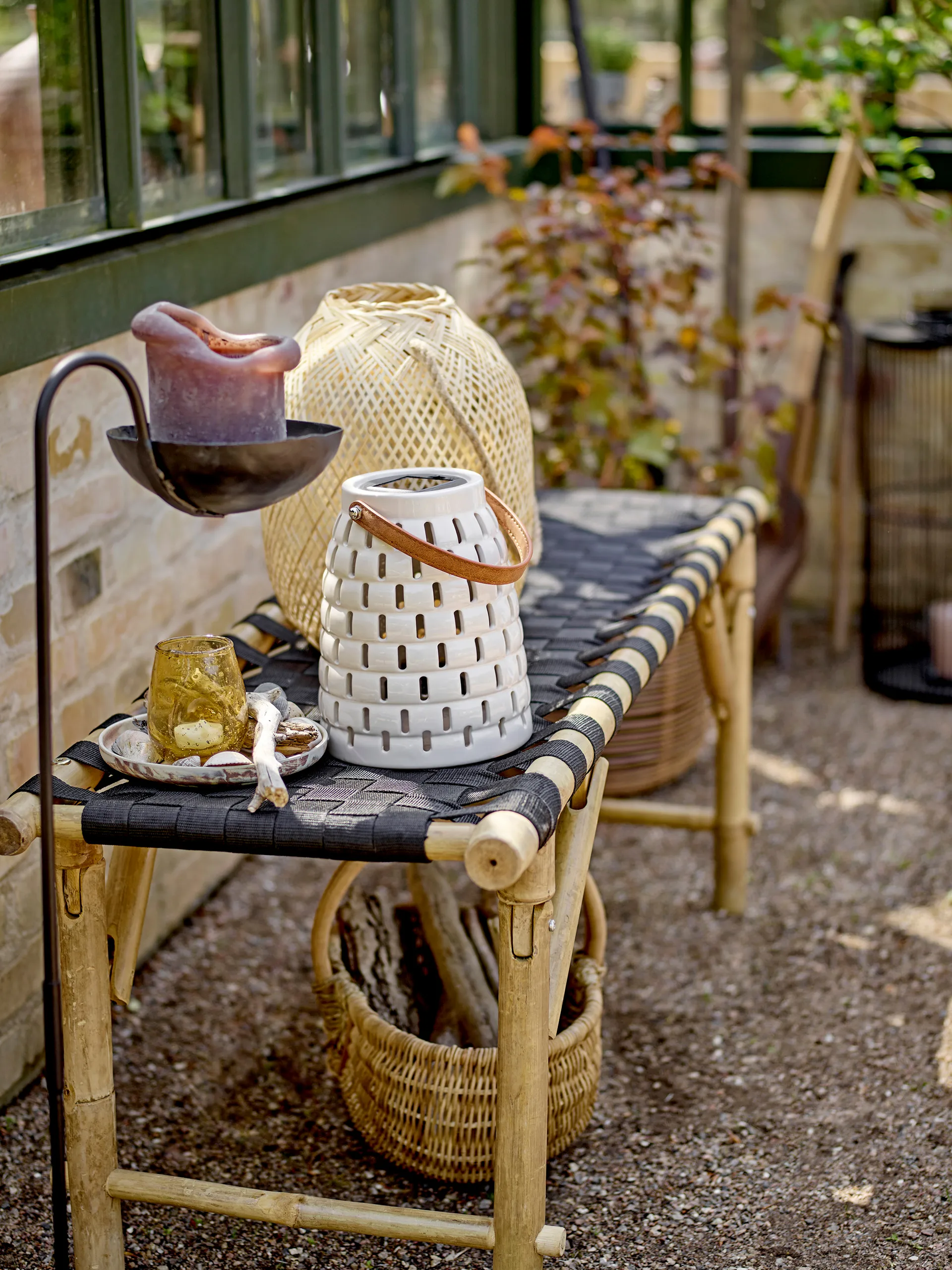 Trellis lantaarn op zonne-energie 20,5 cm, Natuur Bloomingville