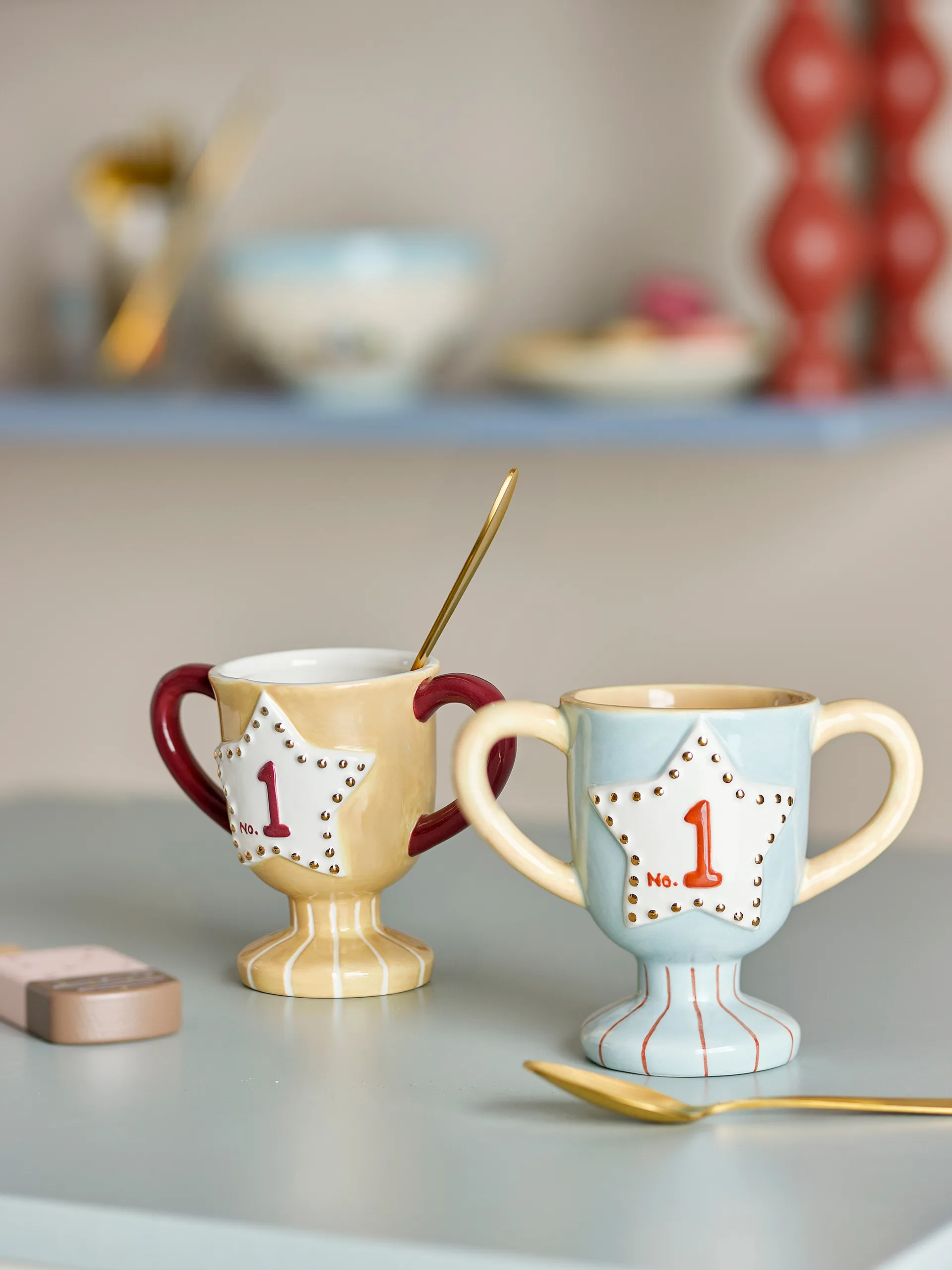 Trophy kop 2-delig, Blauw Bloomingville