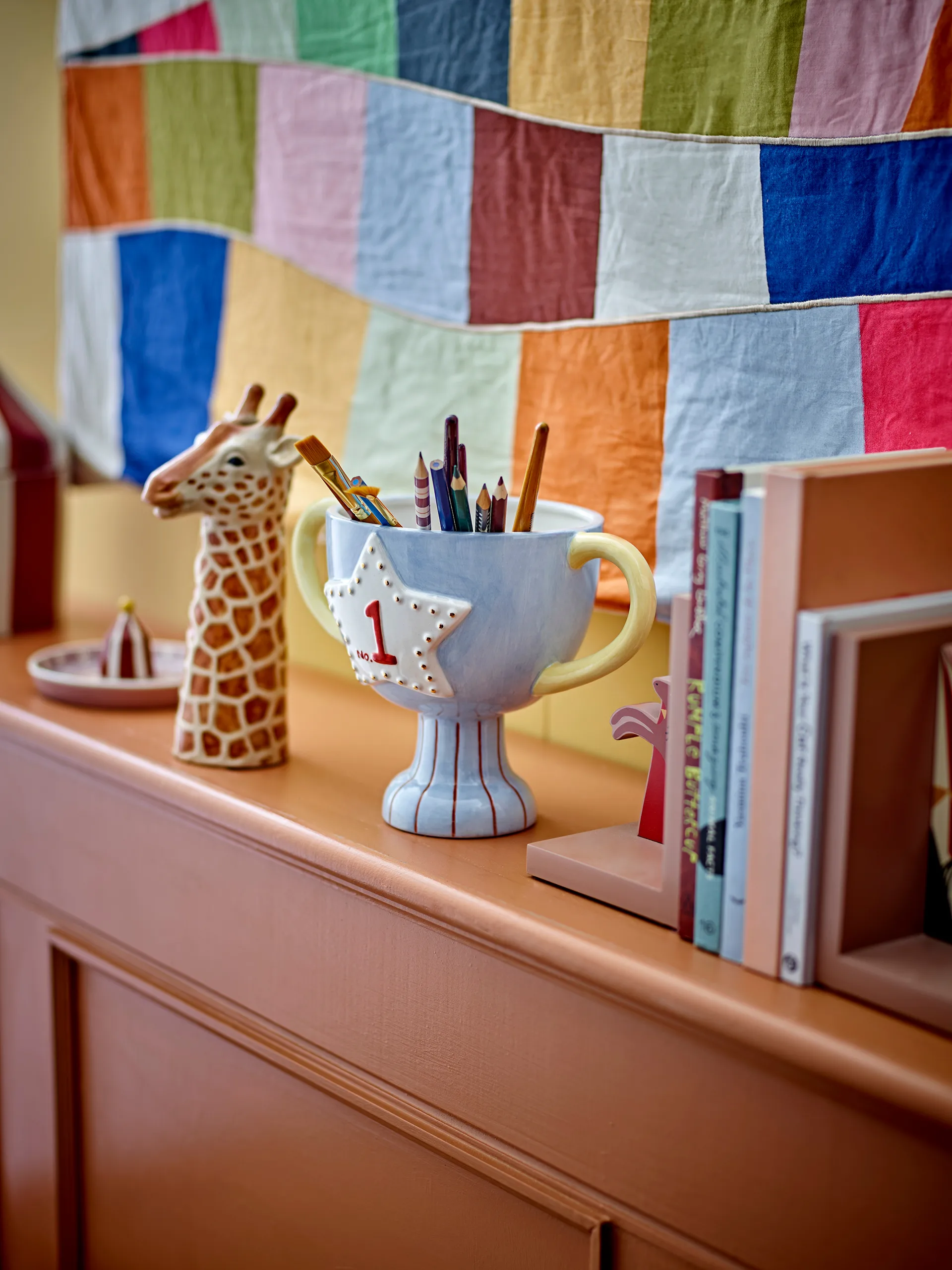 Trophy pot 23x16 cm, Blauw Bloomingville