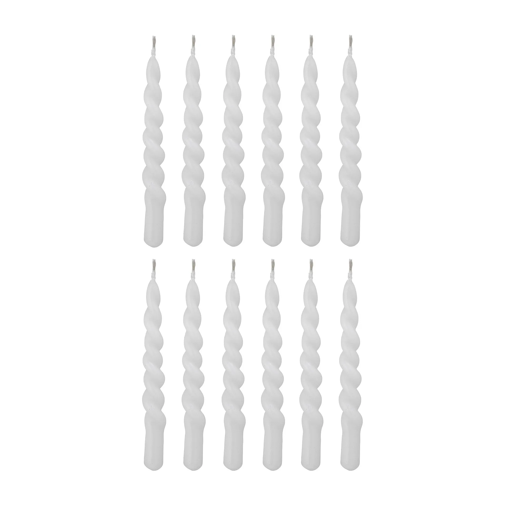Twist kaarsen 12-pack, Wit Bloomingville