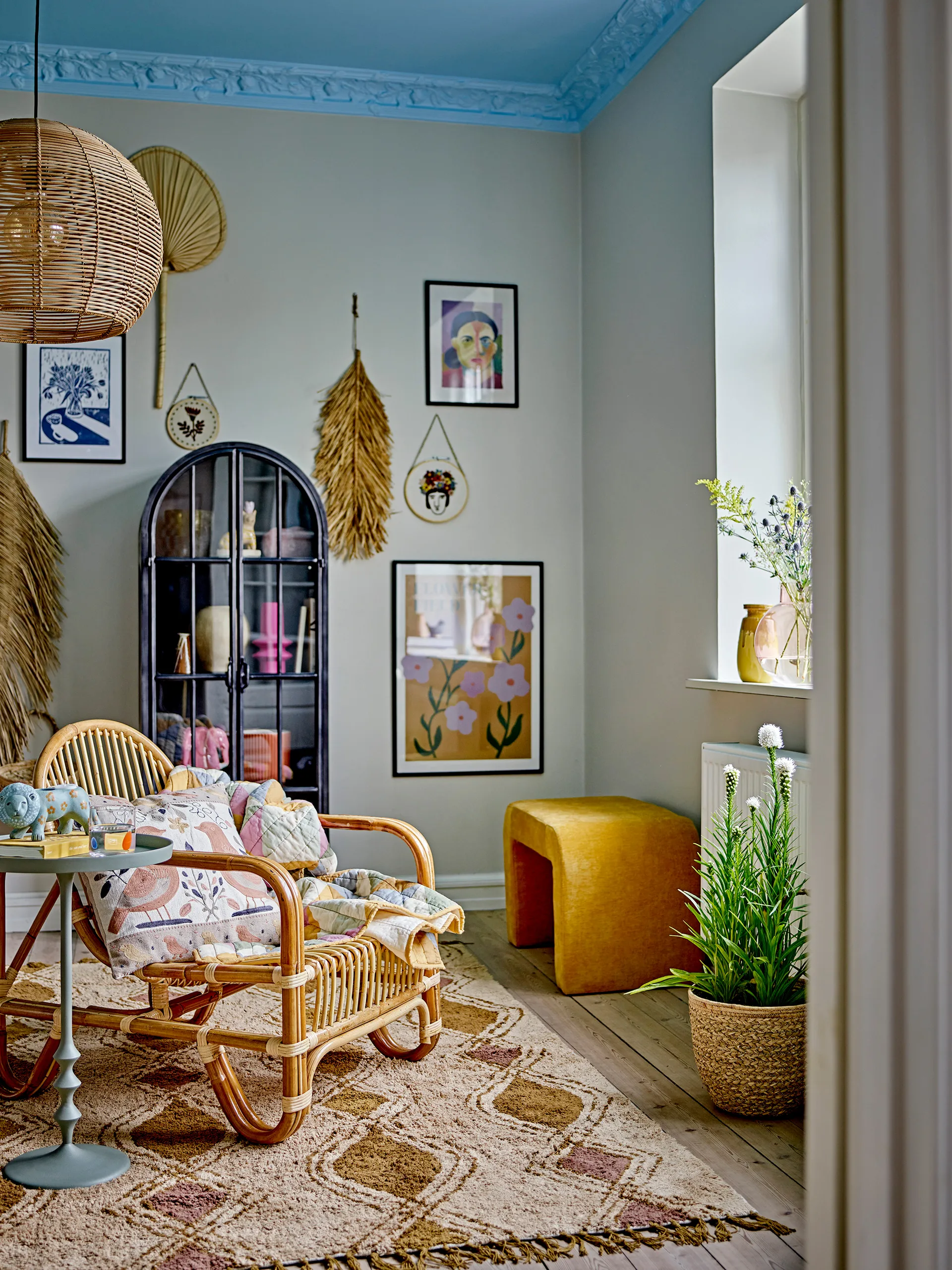 Vibs hanglamp Ø48x39 cm, Nature Bloomingville