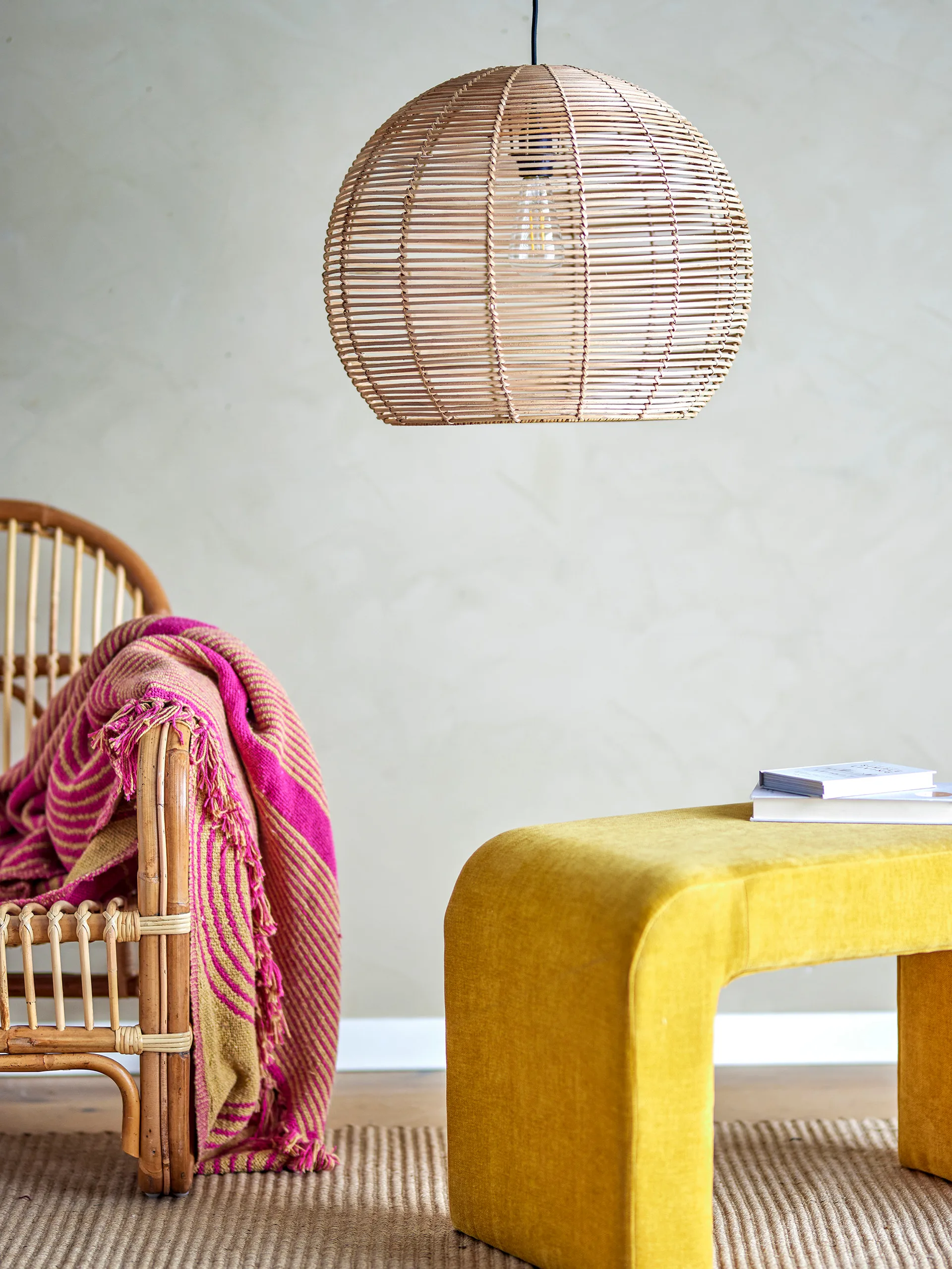 Vibs hanglamp Ø48x39 cm, Nature Bloomingville