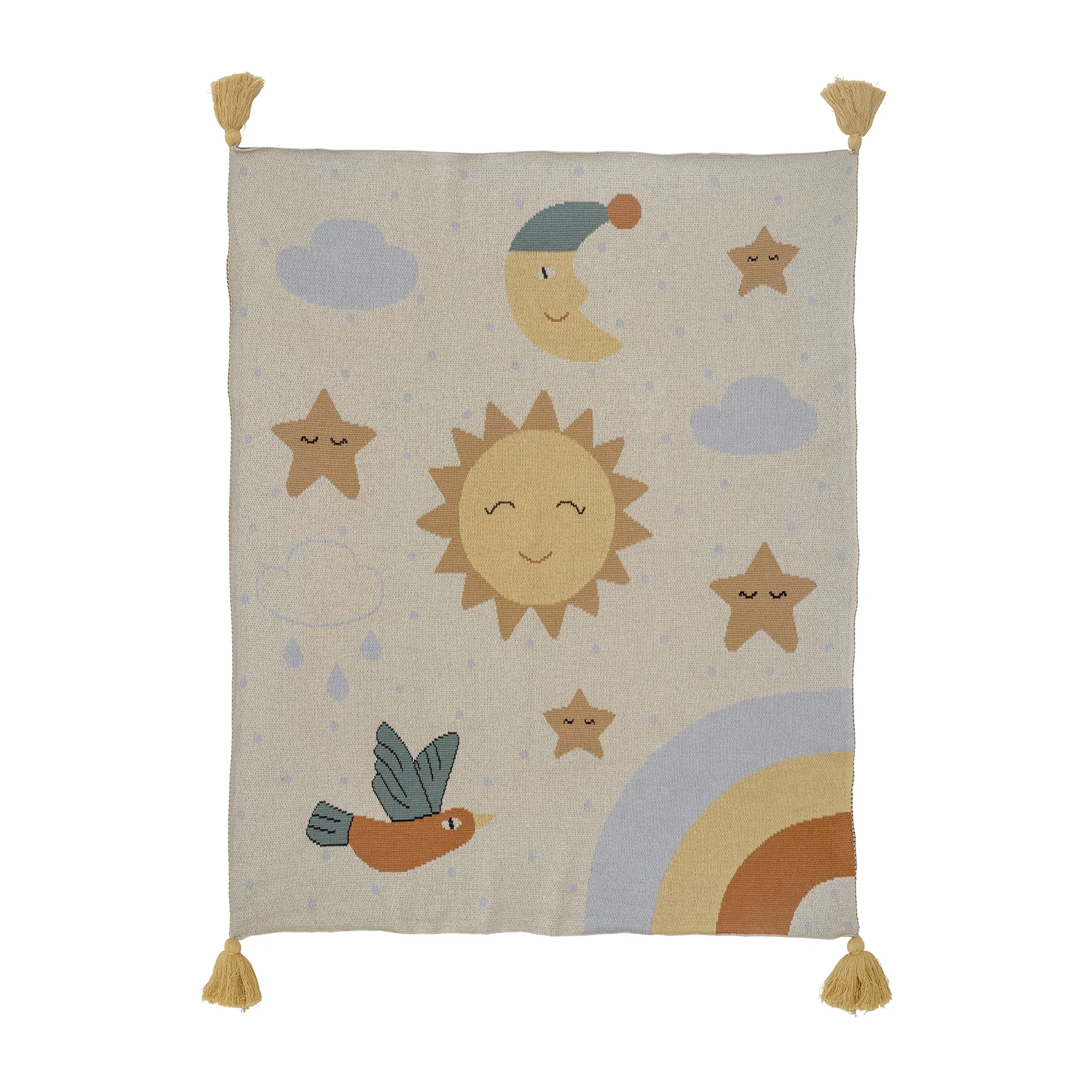 Vigge plaid 80x100 cm, Geel Bloomingville