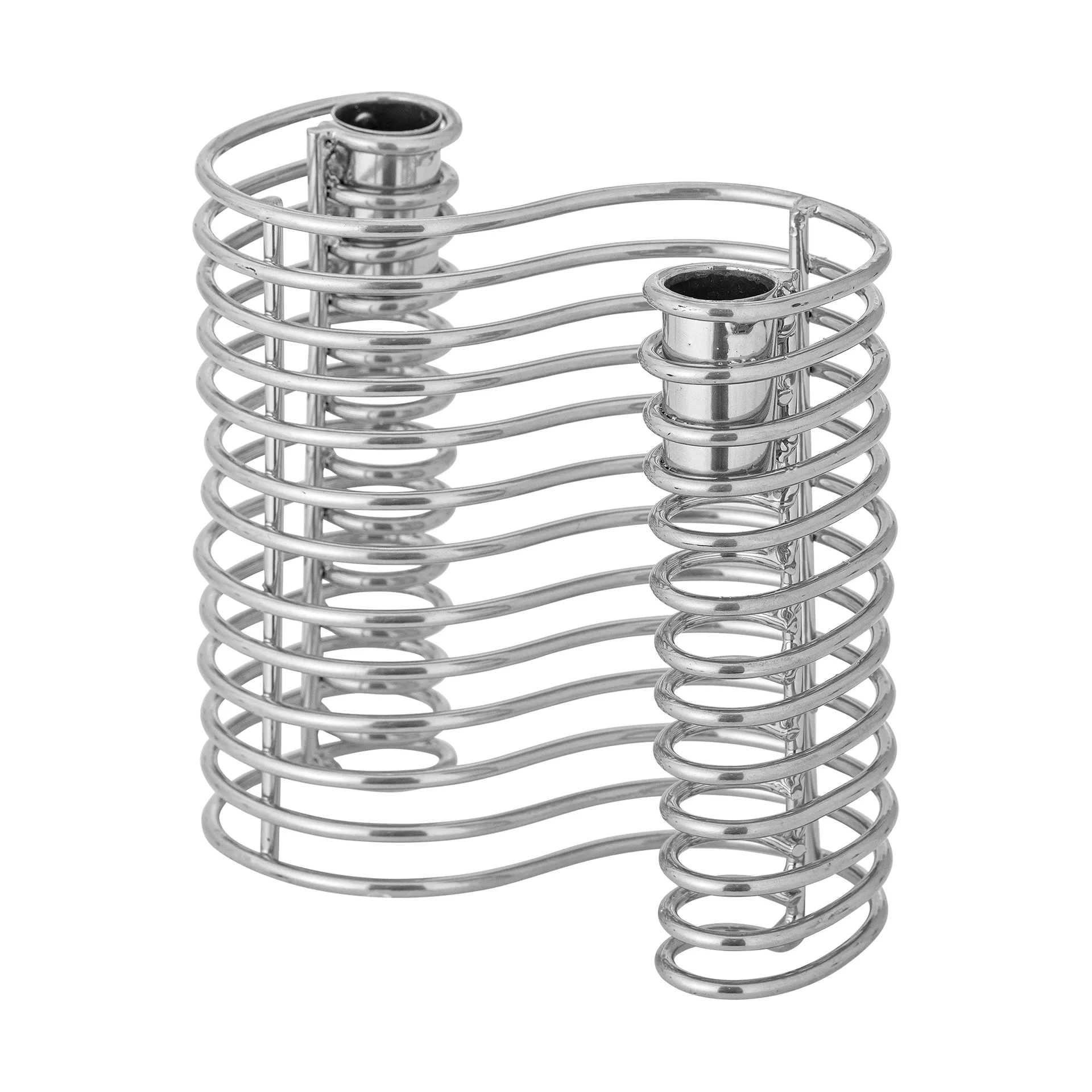 Wavela kandelaar 15,5x14,5 cm, Zilverkleurig Bloomingville